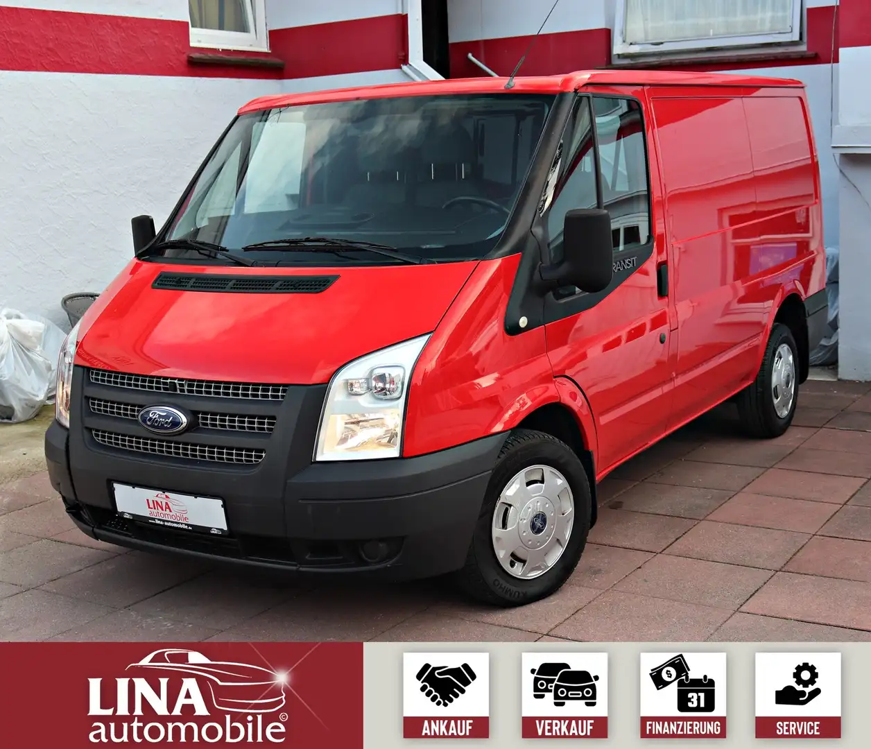 Ford Tourneo Transit 2.2 TDCI FT 260 2.HAND*Tüv/Au03.27*101Ps Rot - 1