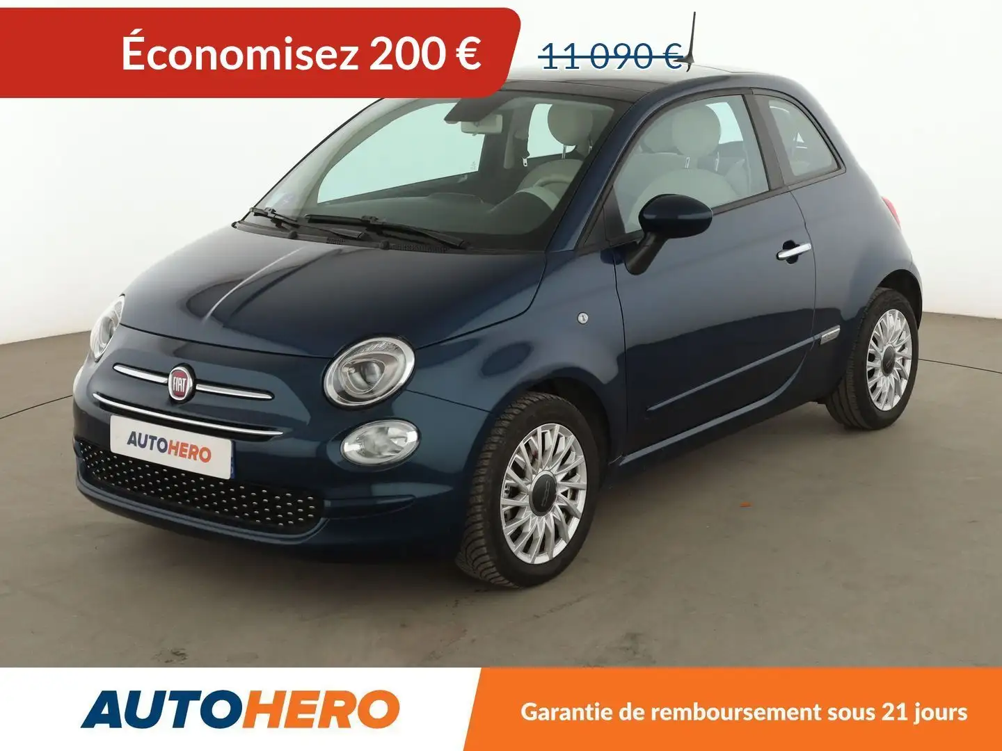 Fiat 500 1.0 Hybrid BSG Lounge Bleu - 1