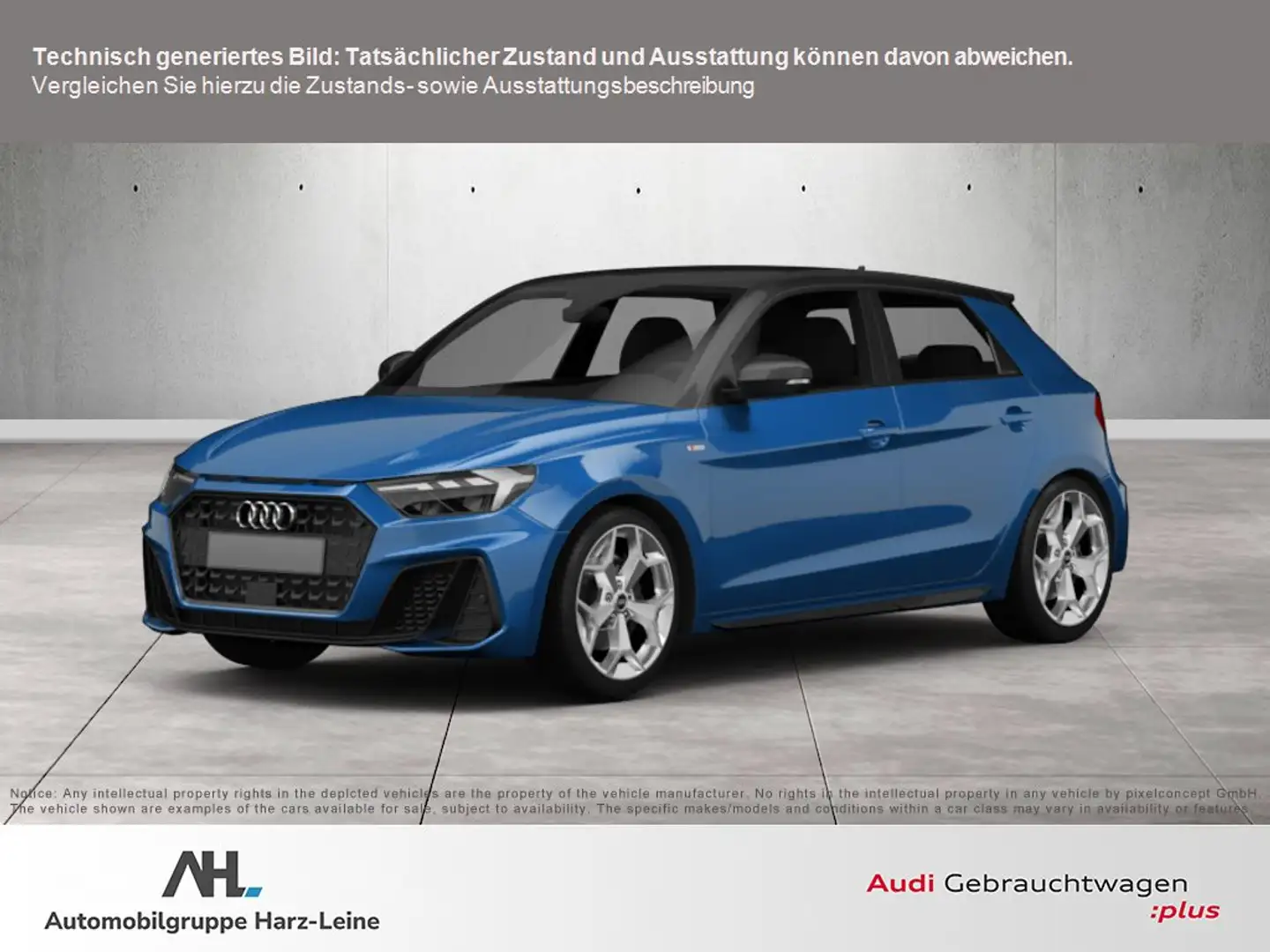 Audi A1 Sportback 30 TFSI Sline S-tronic LED Navi PDC SHZ Blau - 1