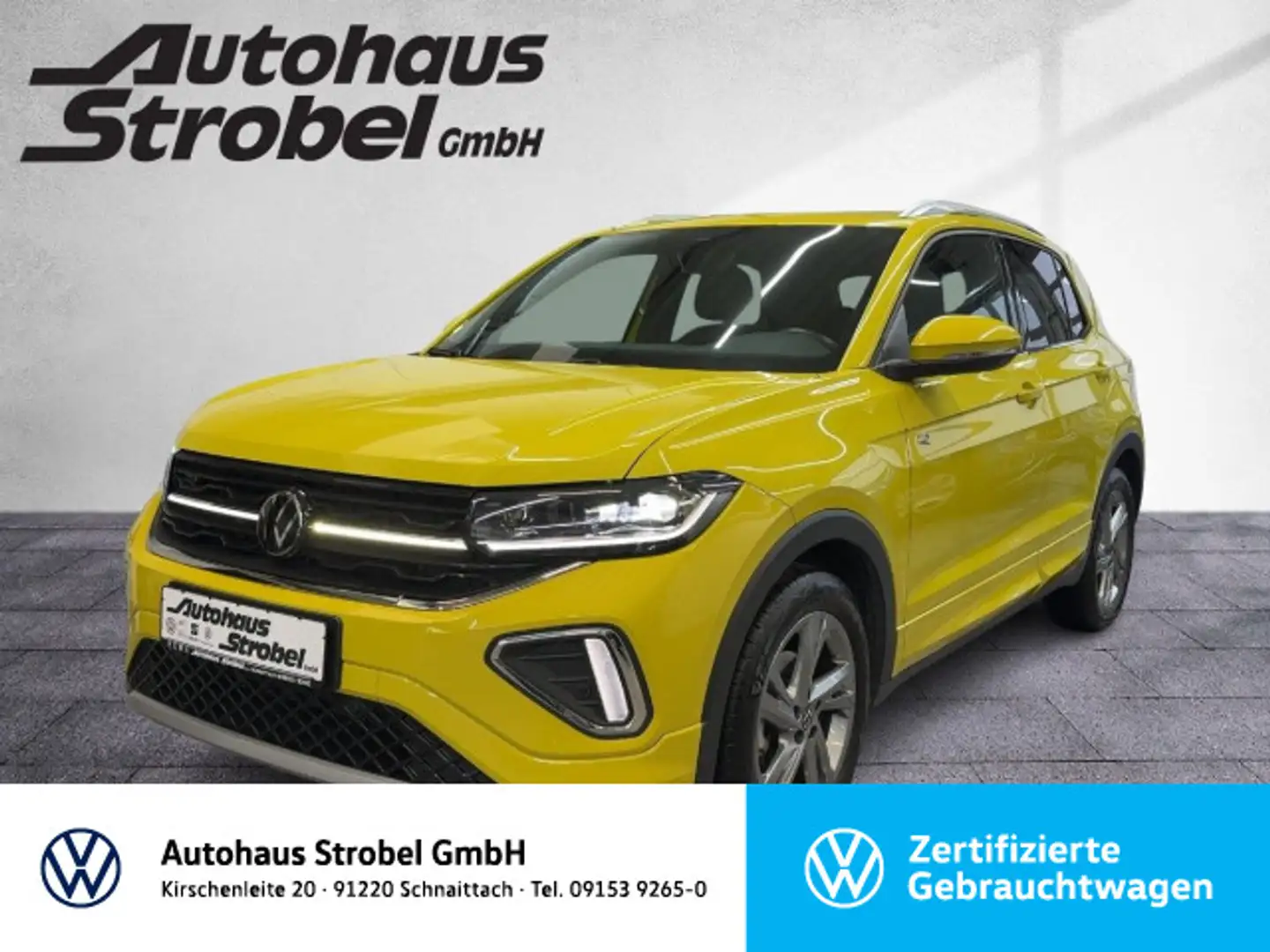 Volkswagen T-Cross 1.0 TSI DSG R-Line ab 3,99% AHK ACC Navi Gelb - 1