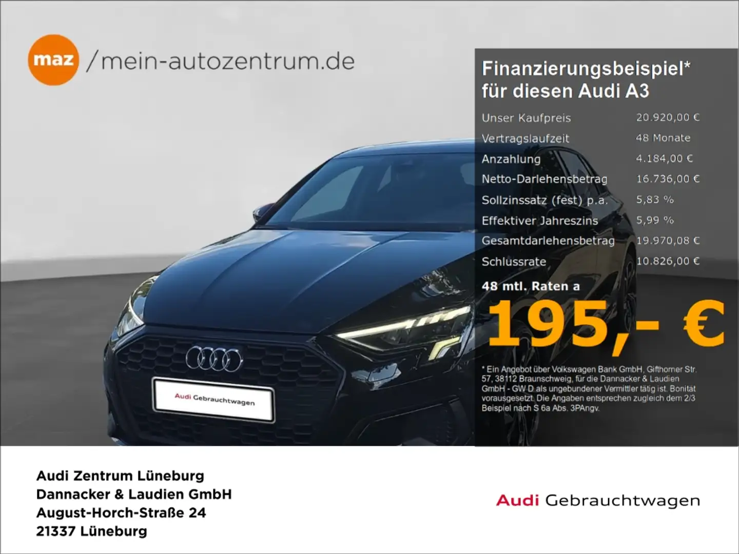 Audi A3 Sportback 30 1.0 TFSI Alu LED Navi Virtual-Cockpit Zwart - 1