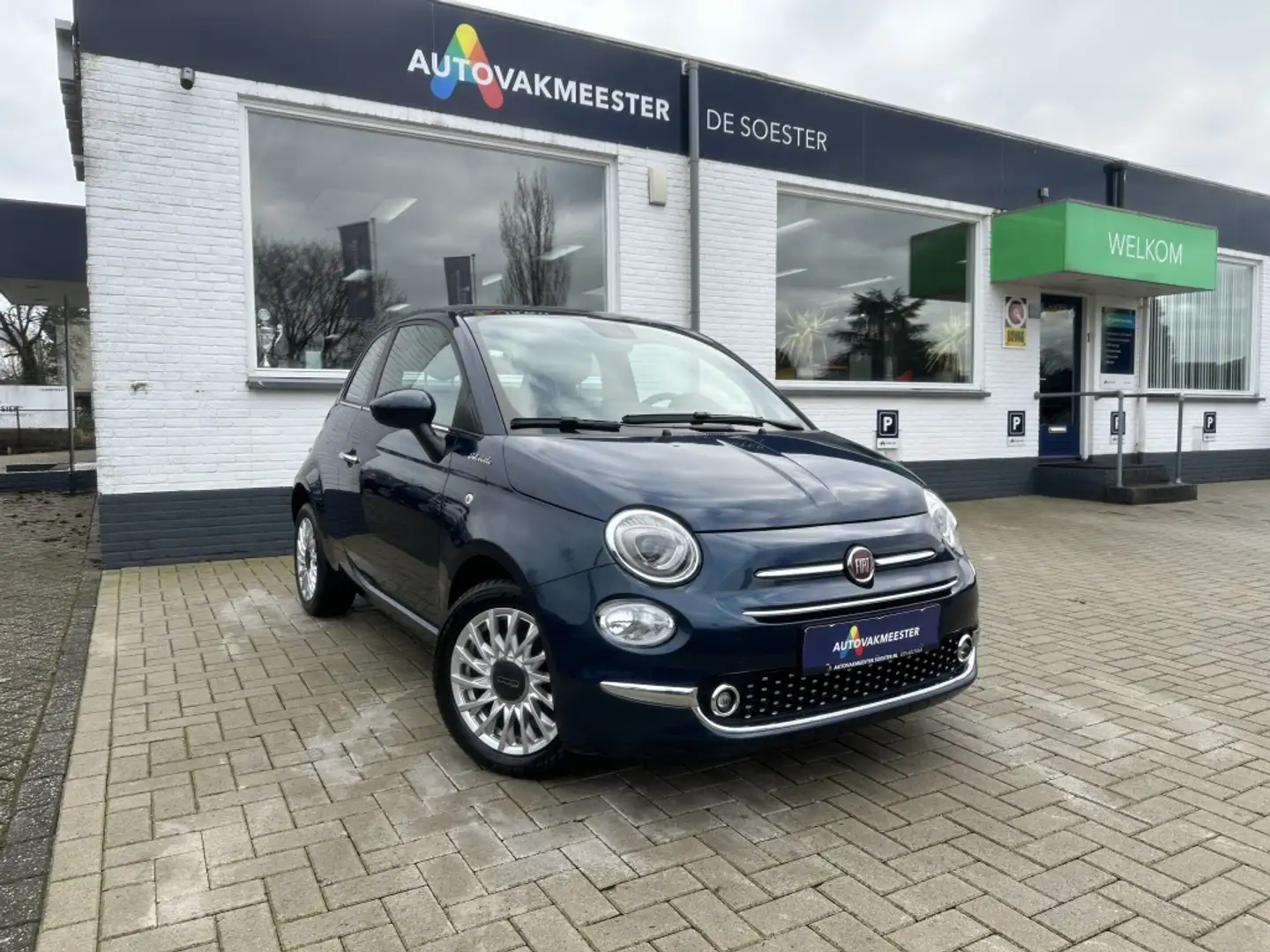 Fiat 500 1.0 HYBRID/DOLCEVITA/NAVI/CRUISE CONTR/KLIMAAT REG Blauw - 2