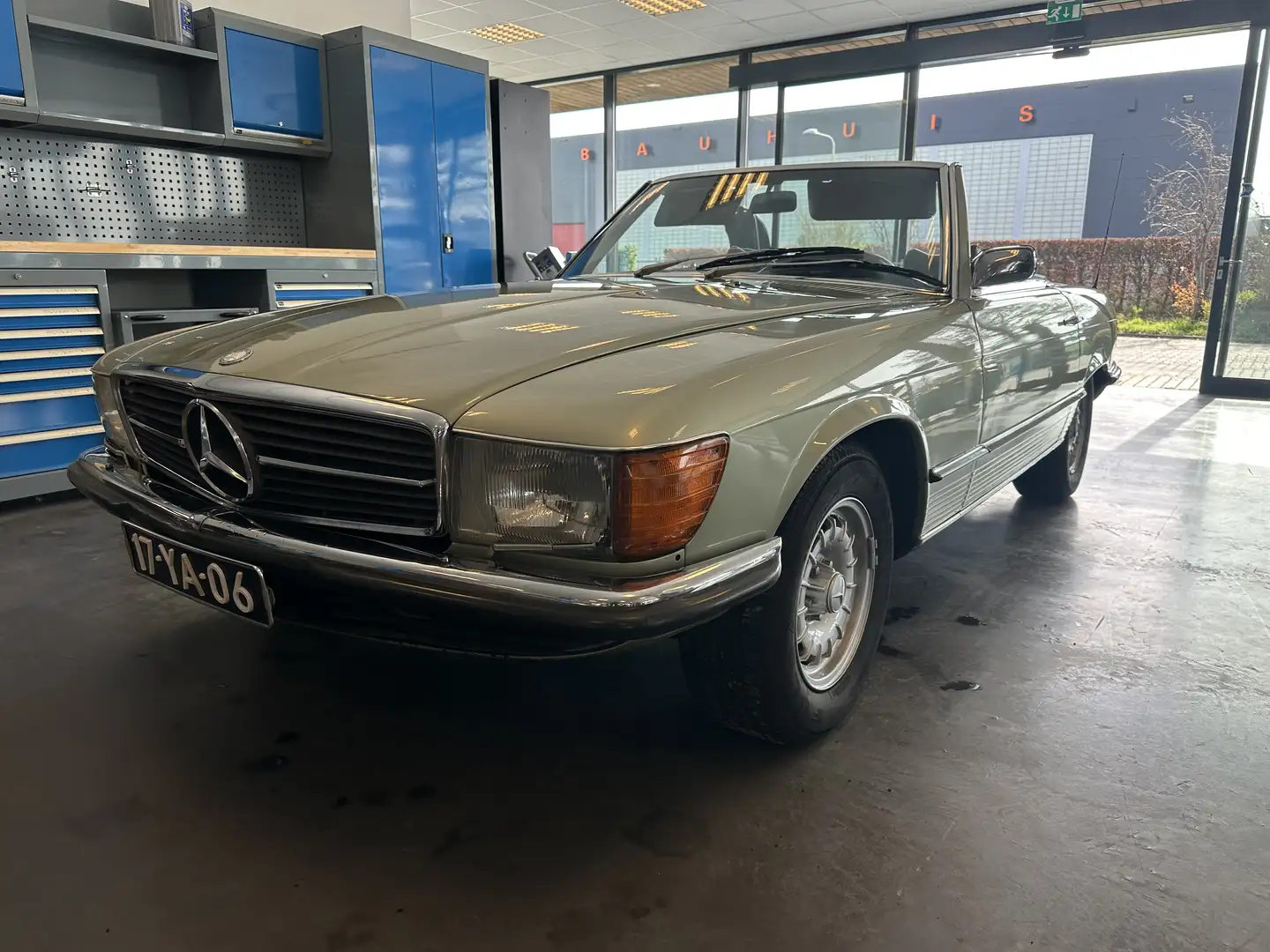 Mercedes-Benz SL 450 R107 orgineel Europe silver green metallic 1975 - 1