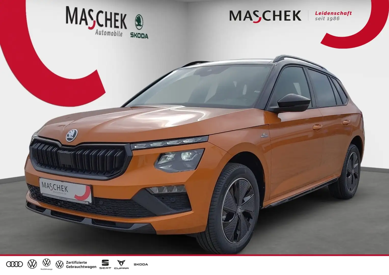 Skoda Kamiq Monte Carlo 1.0 TSI DSG AHK Matrix Pano SmartLink Orange - 1