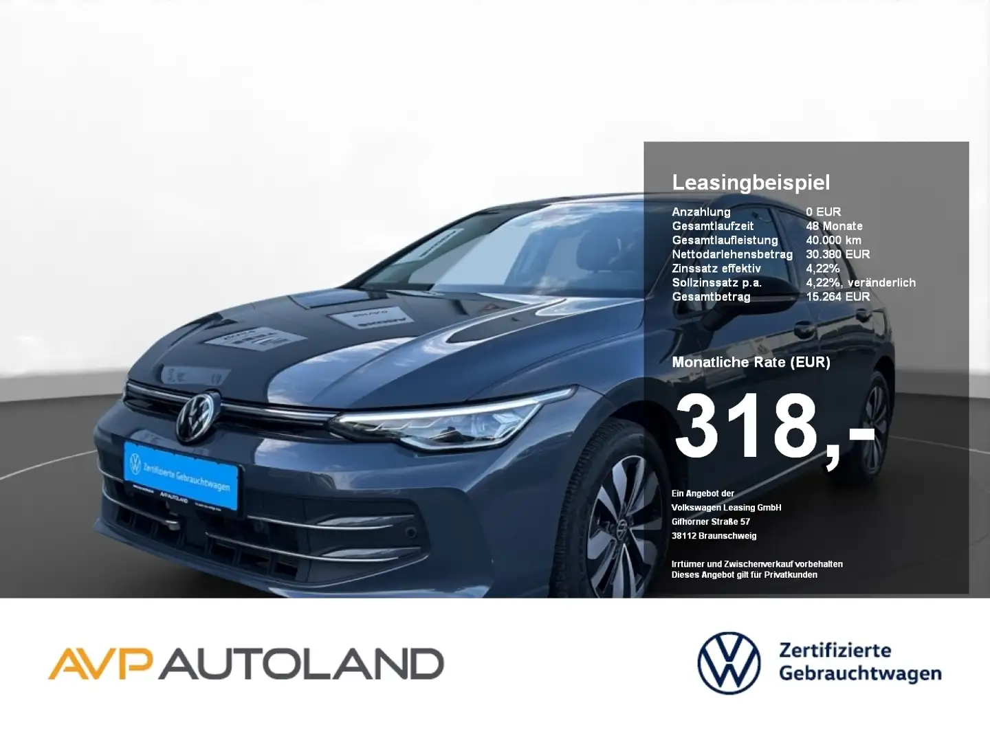 Volkswagen Golf VIII 2.0 TDI DSG GOAL | AHK | NAVI | ACC | Grau - 1