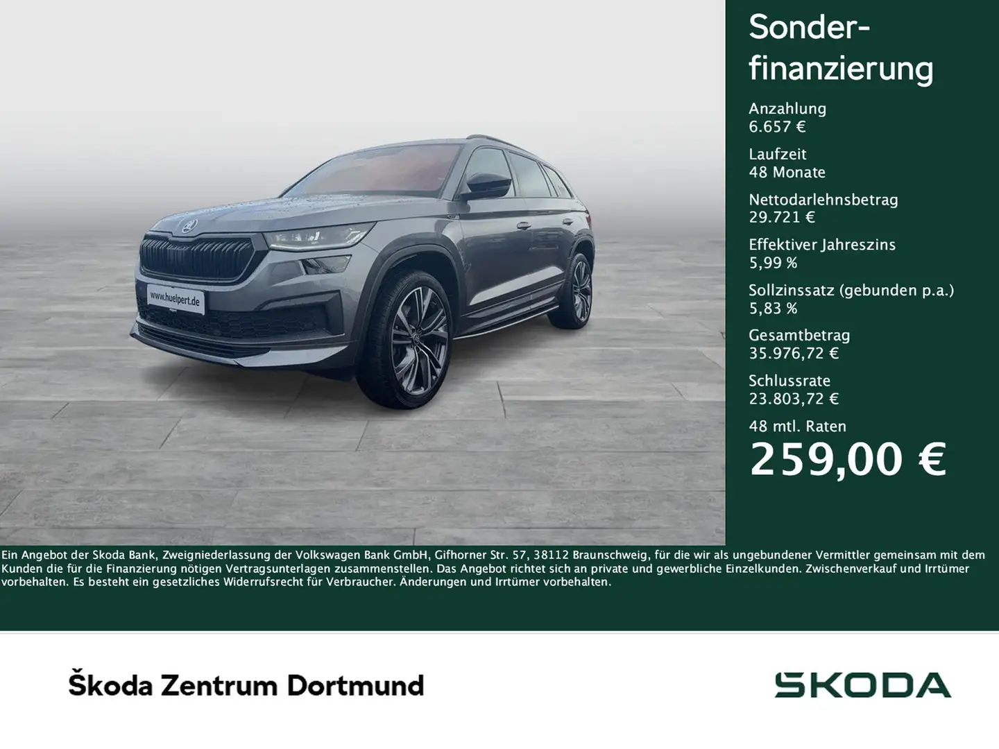Skoda Kodiaq 2.0 SPORTLINE 4X4 PANO STANDHZ. LM20 NAVI Gris - 1