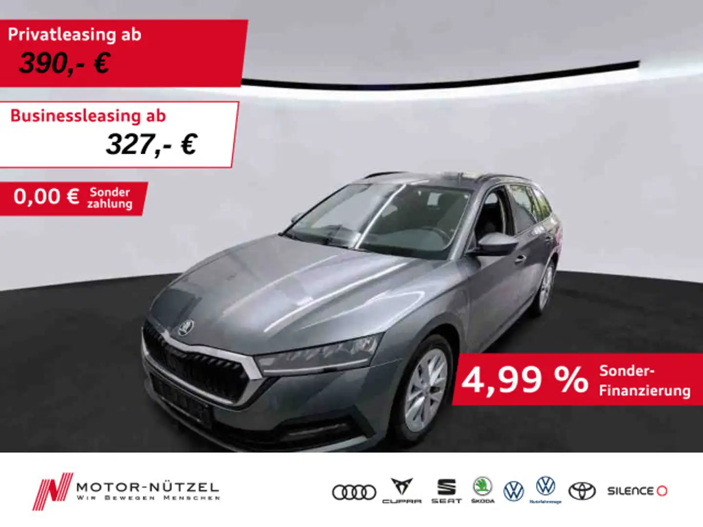 Skoda Octavia Combi iV AMBITION LED+AHK+APP+2xSHZ+RFK Grau - 1