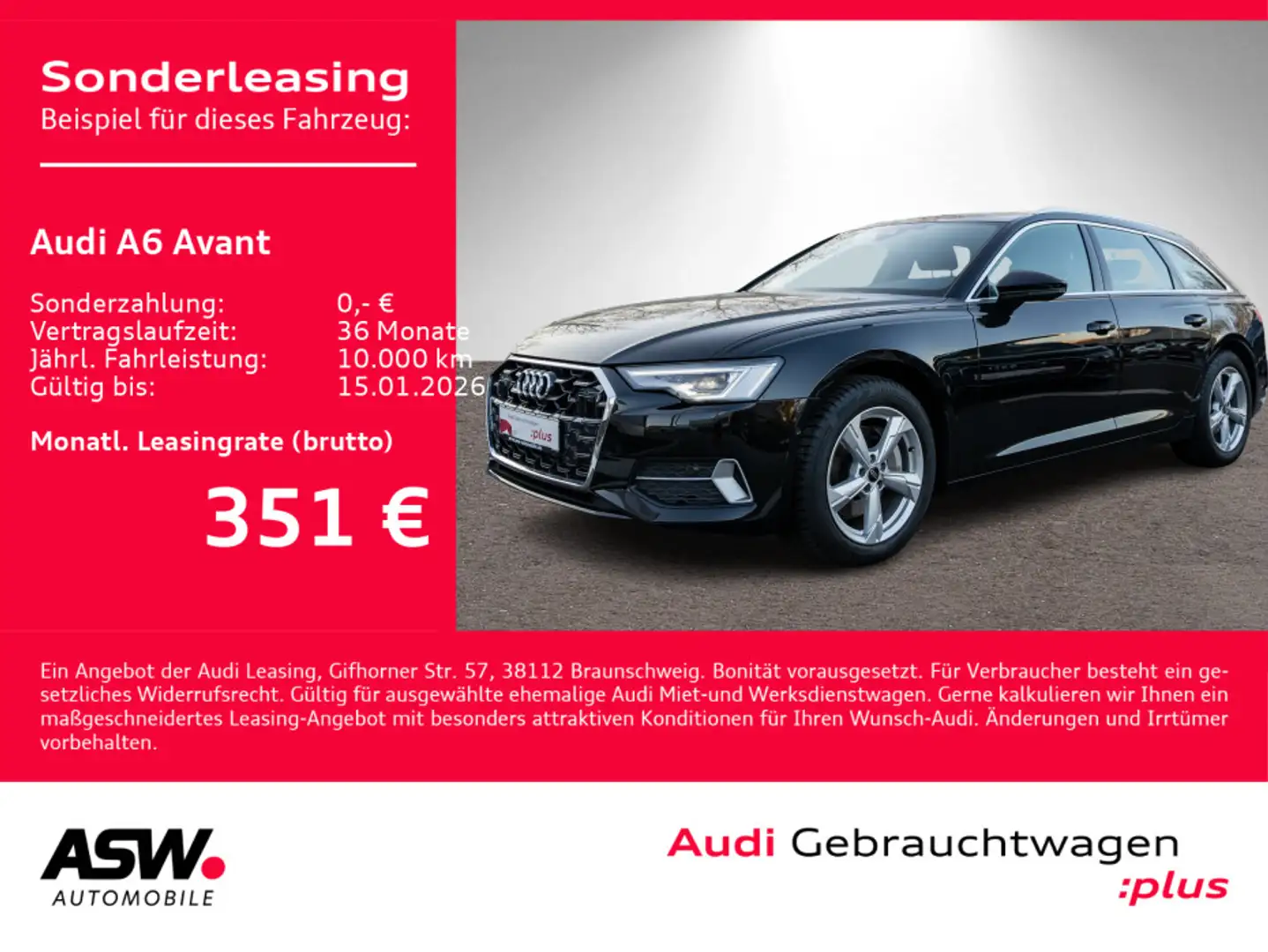 Audi A6 advanced 45TFSI NAVI MATRIX AHK ACC RFK Schwarz - 1