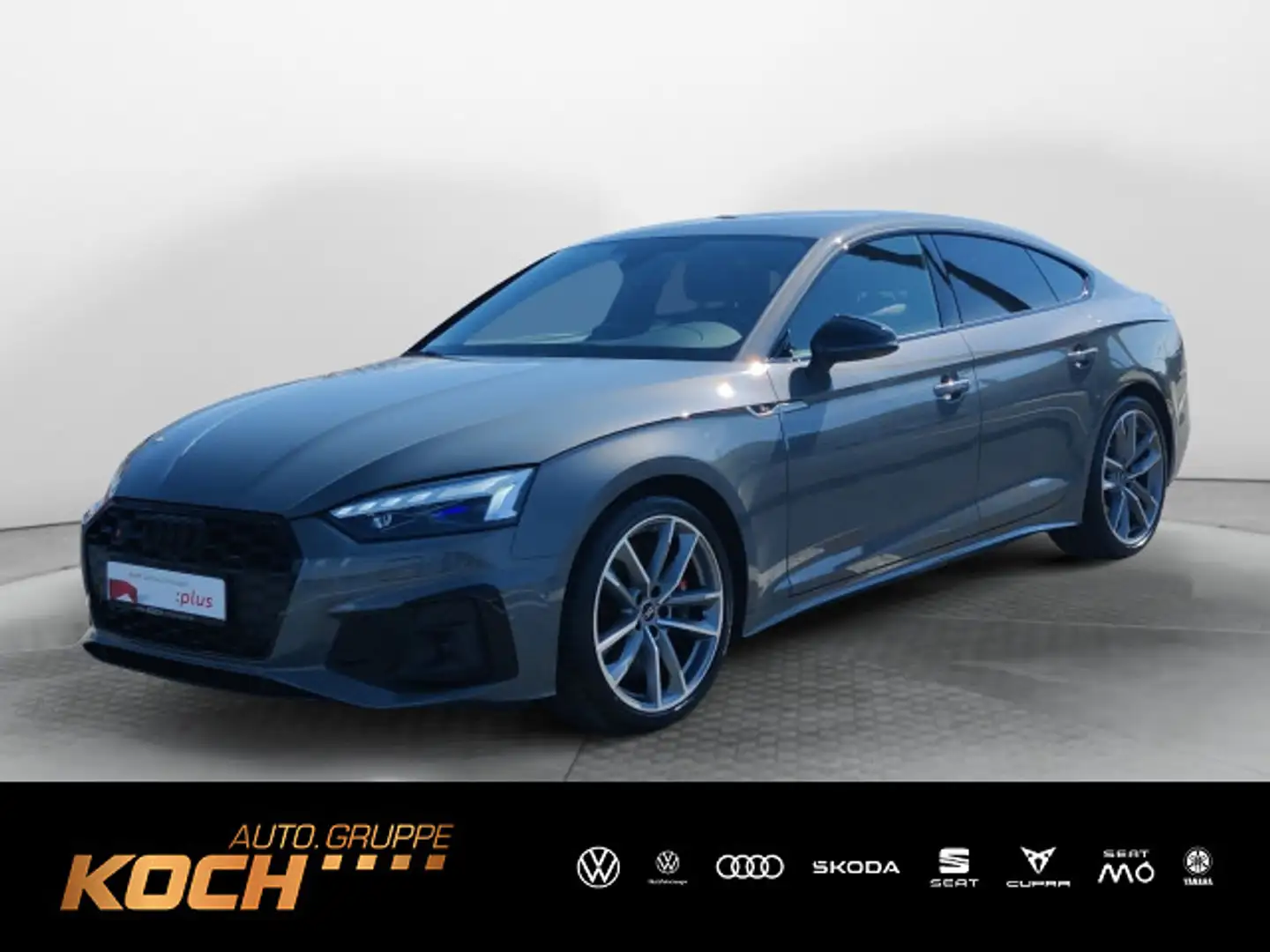 Audi S5 55 TDI q. Tiptr., Matrix LED, AHK, Gris - 1