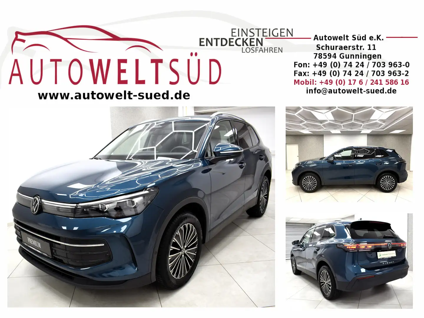 Volkswagen Tiguan 2.0 TDI Life Design Paket AHK RCam LED+ Ambi Azul - 1