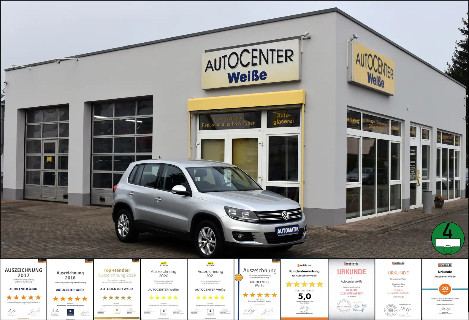 Volkswagen Tiguan Trend Automatik TÜV 07/27 Garantie Grau - 1