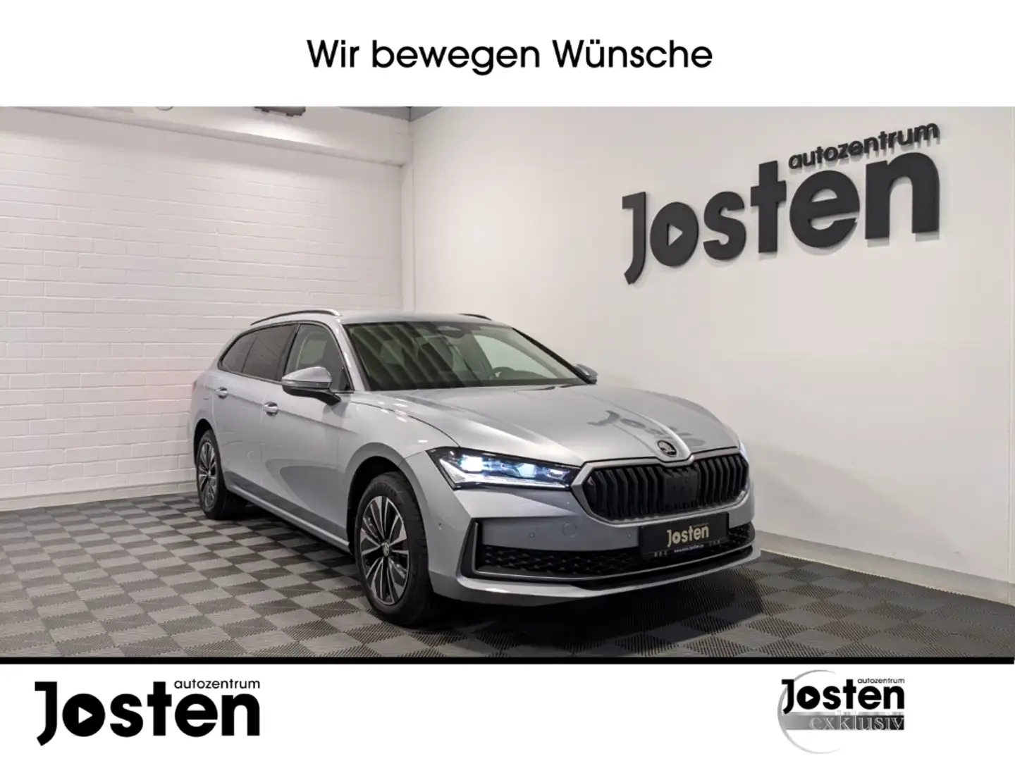 Skoda Superb Selection 2.0TDI DSG AHK Leder Infotainment LED Silber - 1