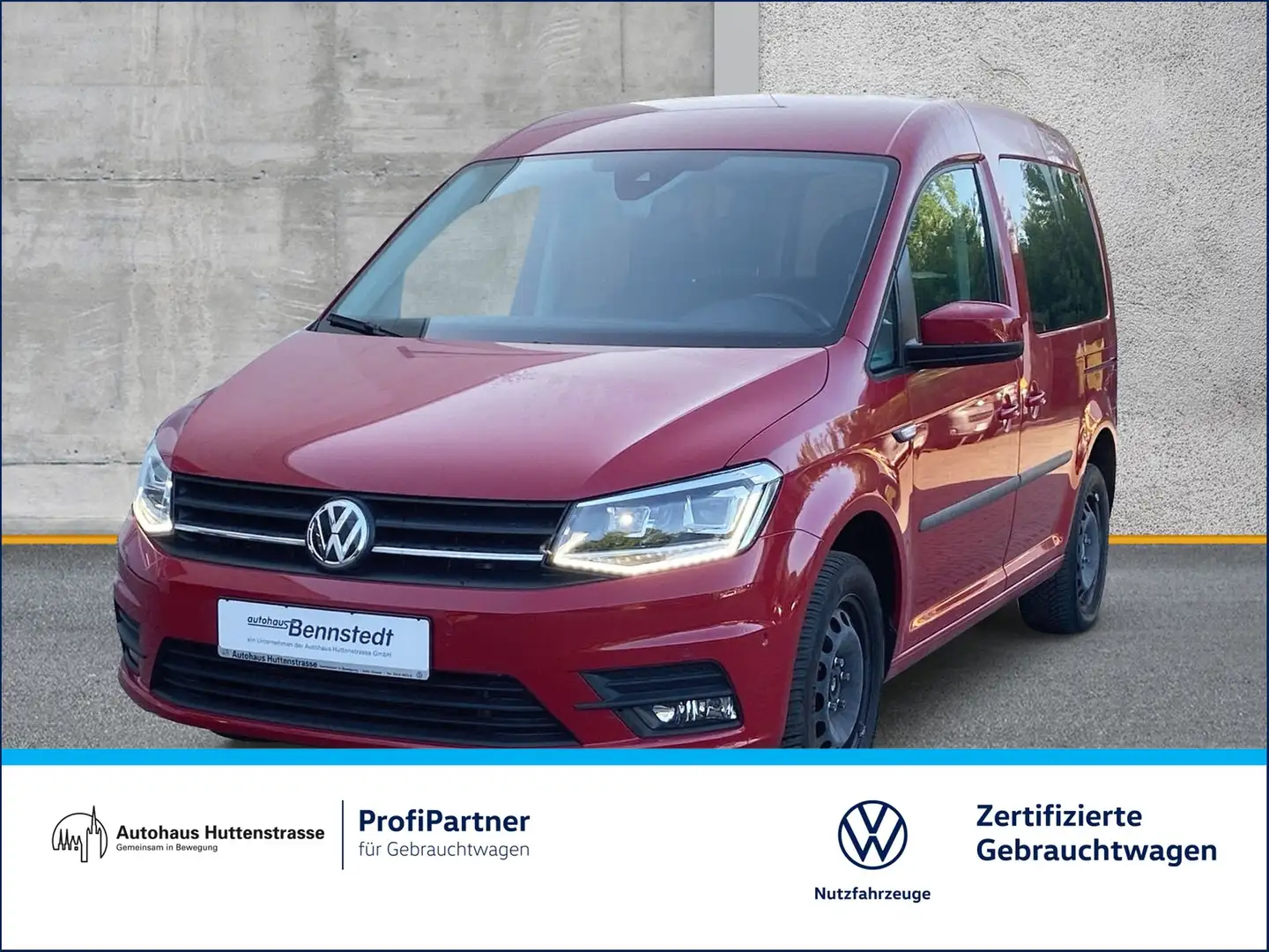 Volkswagen Caddy 2.0 TDI DSG Trendline XENON STANDHZG NAVI Rot - 1