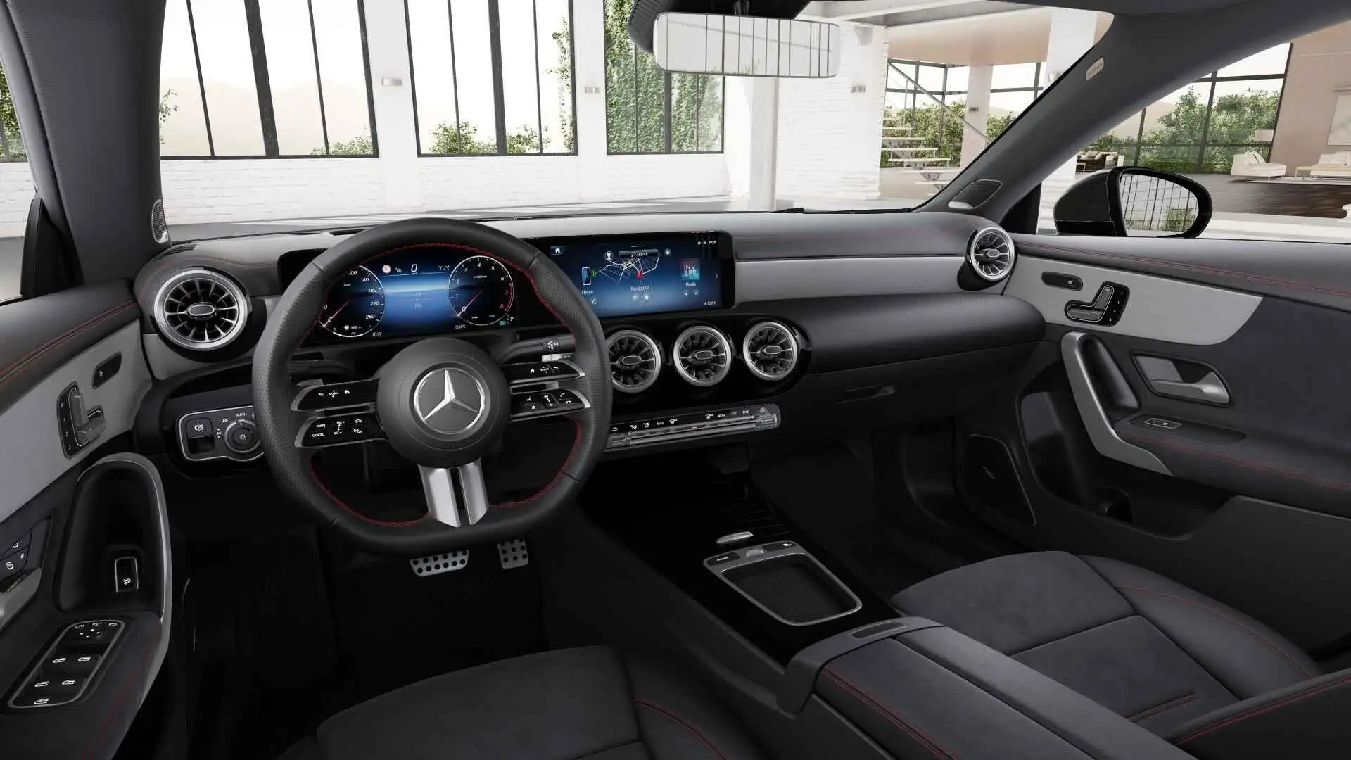 Mercedes-Benz CLA 180 Coupé Star Edition AMG Line Premium PLUS | Panoram Zwart - 2