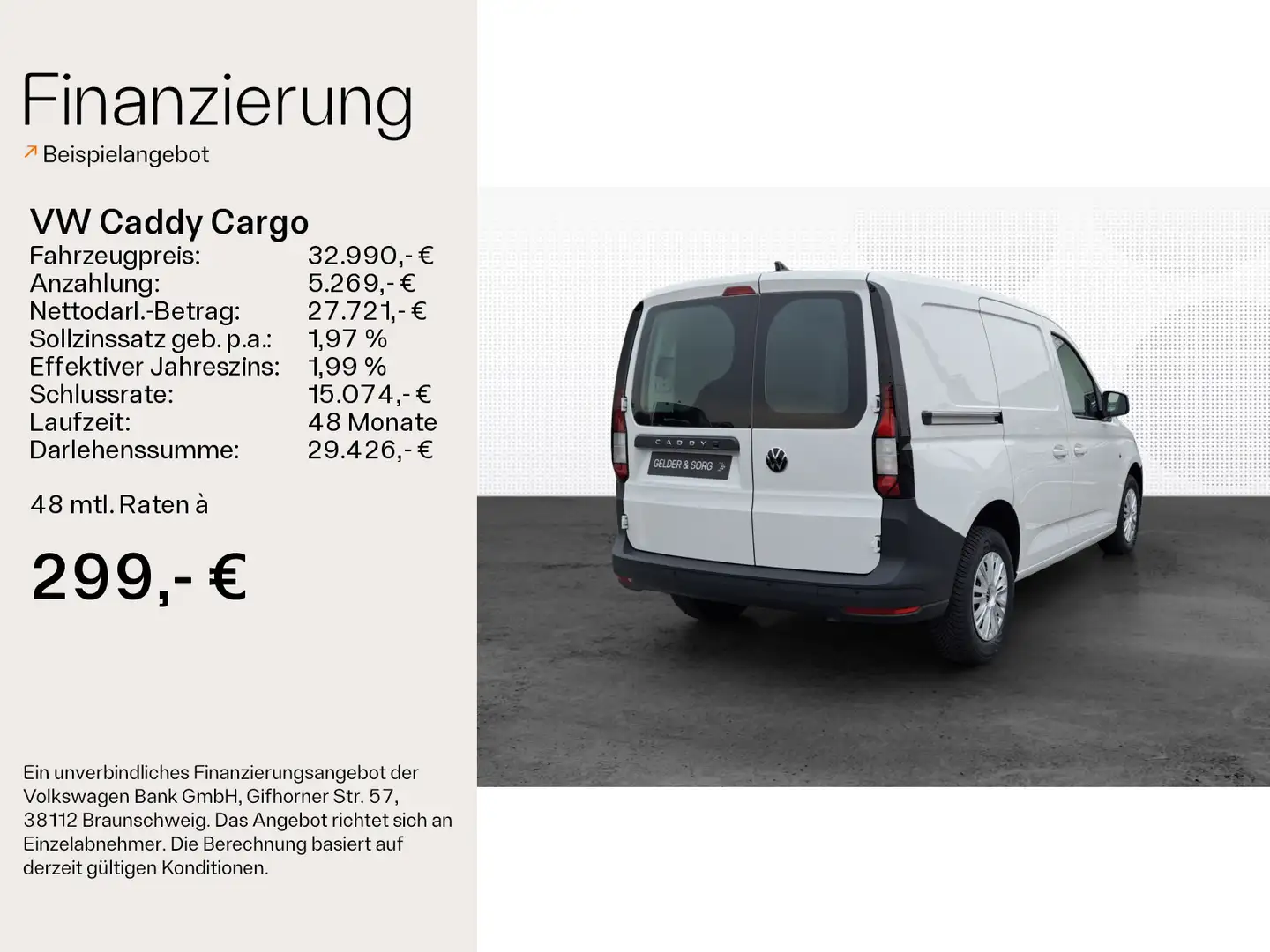 Volkswagen Caddy Cargo TDI *GJR*Kunststoffboden*Winterpaket Wit - 2
