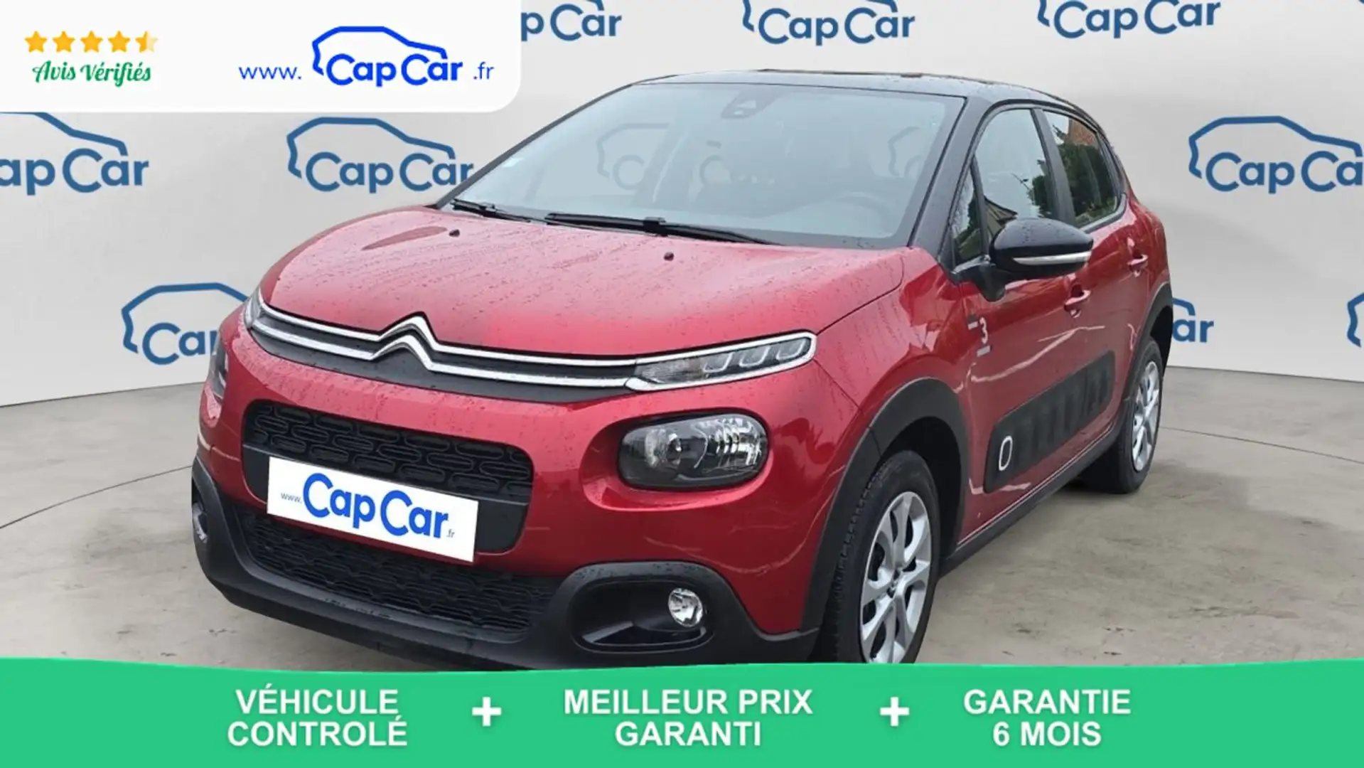 Citroen C3 III 1.2 PureTech 82 Graphic - Première main Rouge - 1