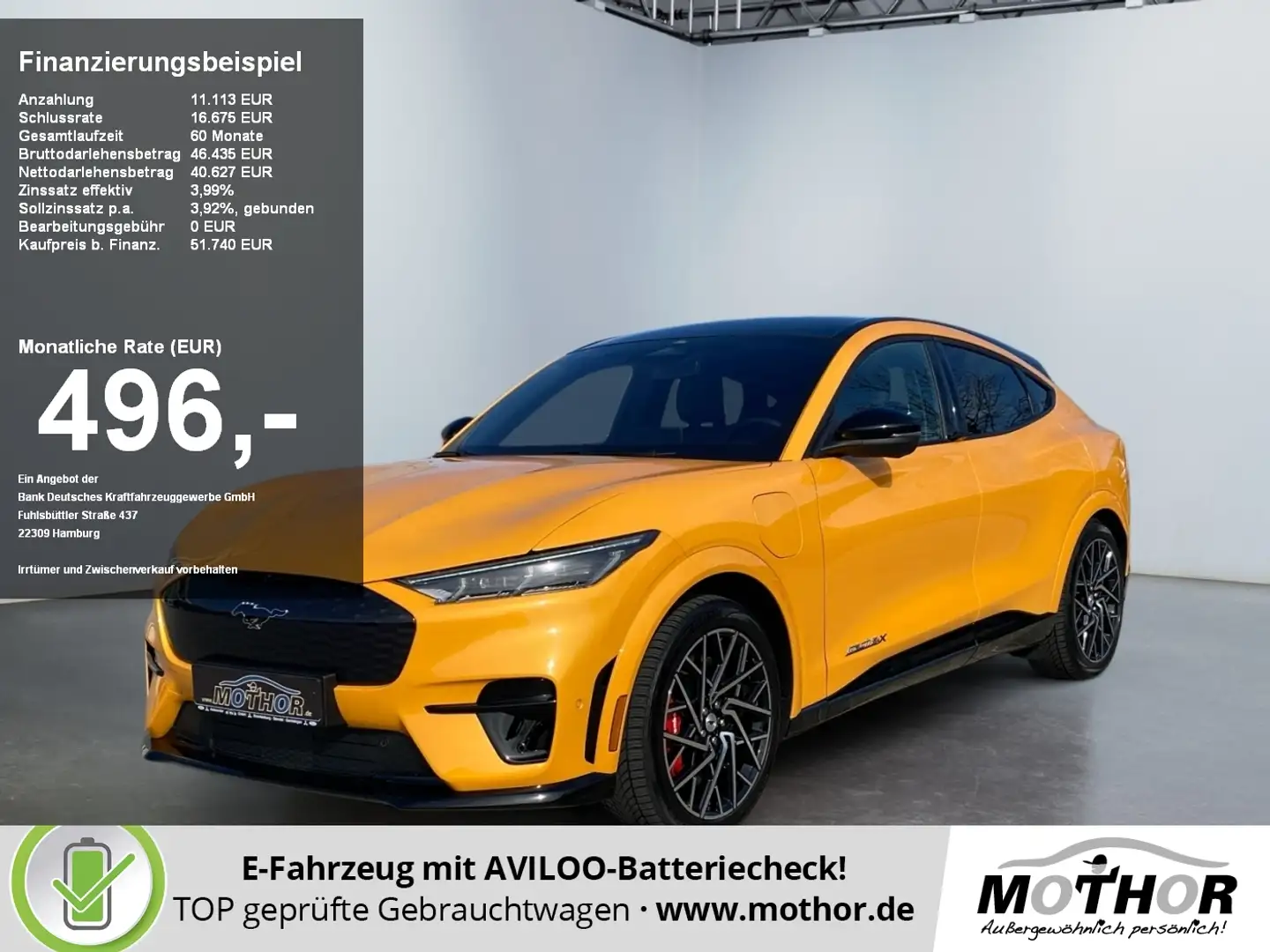 Ford Mustang Mach-E GT Extended Range ACC PDC KAM LED Orange - 1