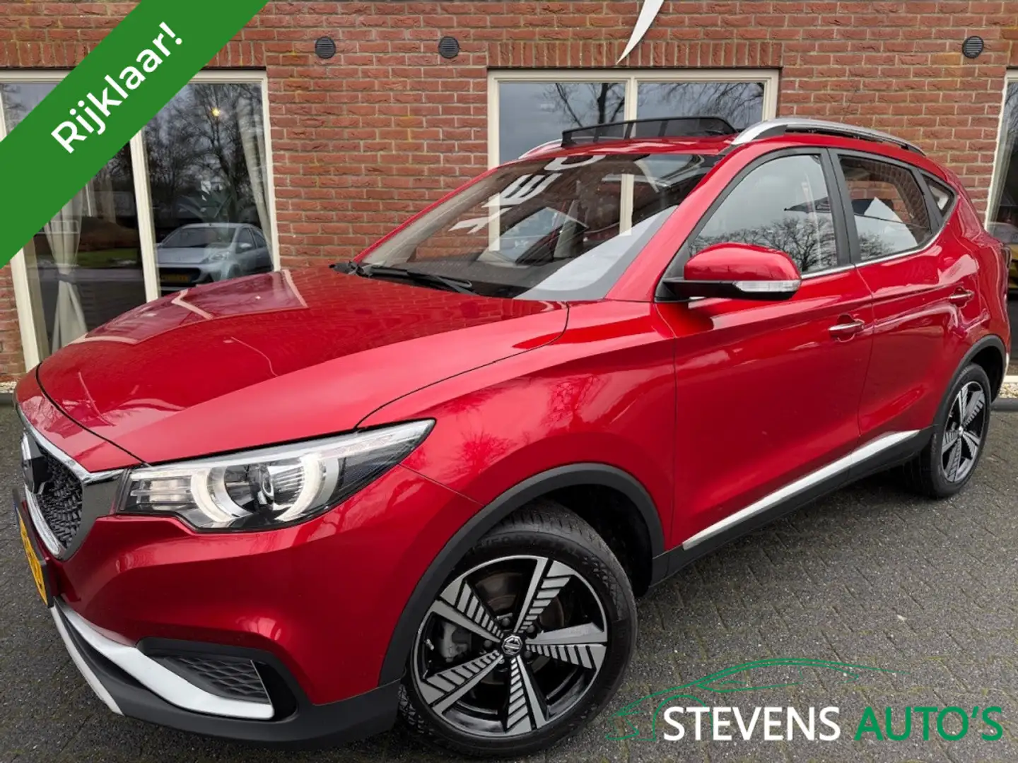 MG ZS MG EV Luxury 45 kWh 95% SOH / PANODAK / LEER / STO Rot - 1