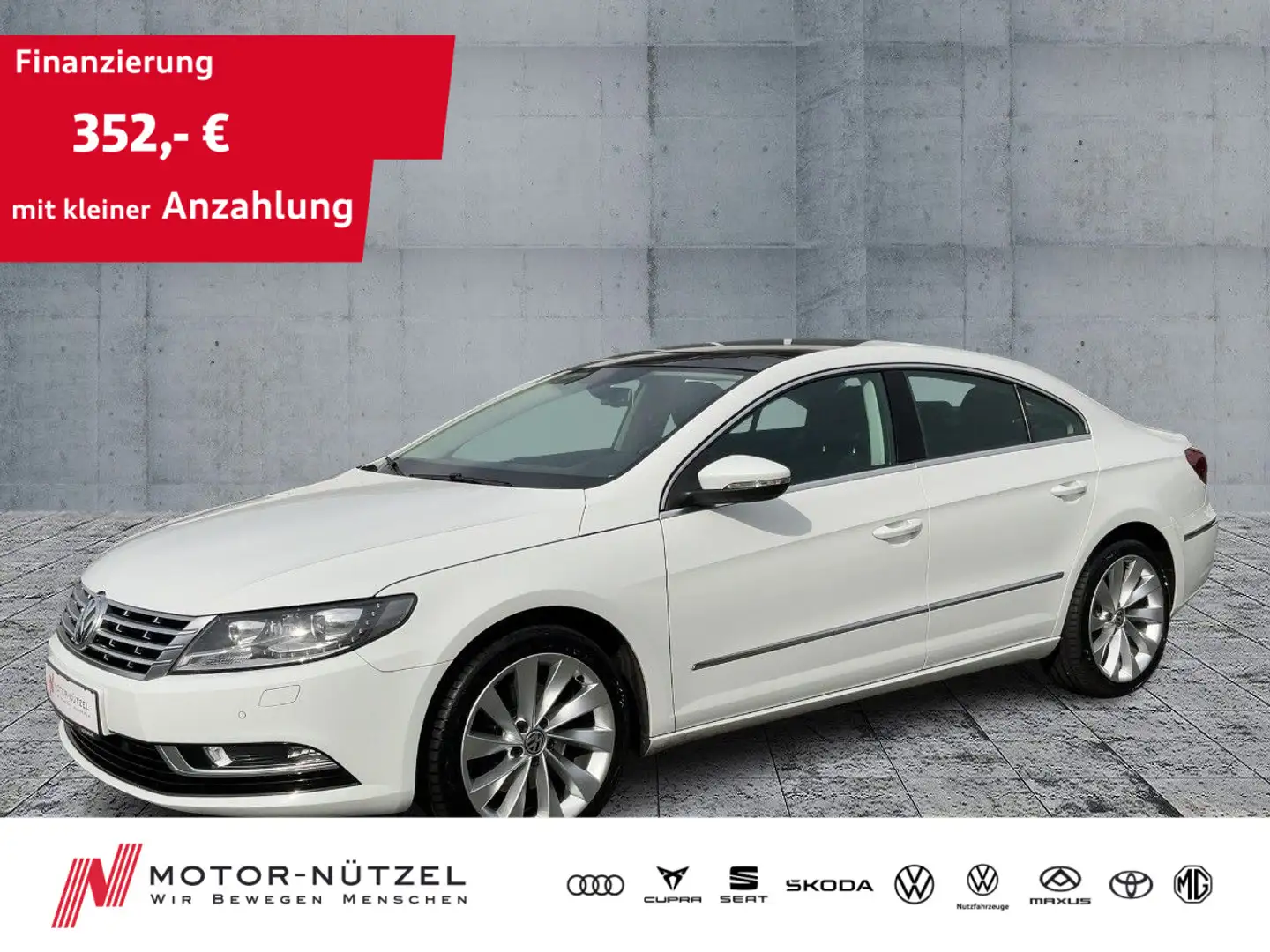 Volkswagen CC 2.0TDI DSG XEN+NAV+AHK+PANO+SHZ+RFK+2xPDC+GRA Wit - 1