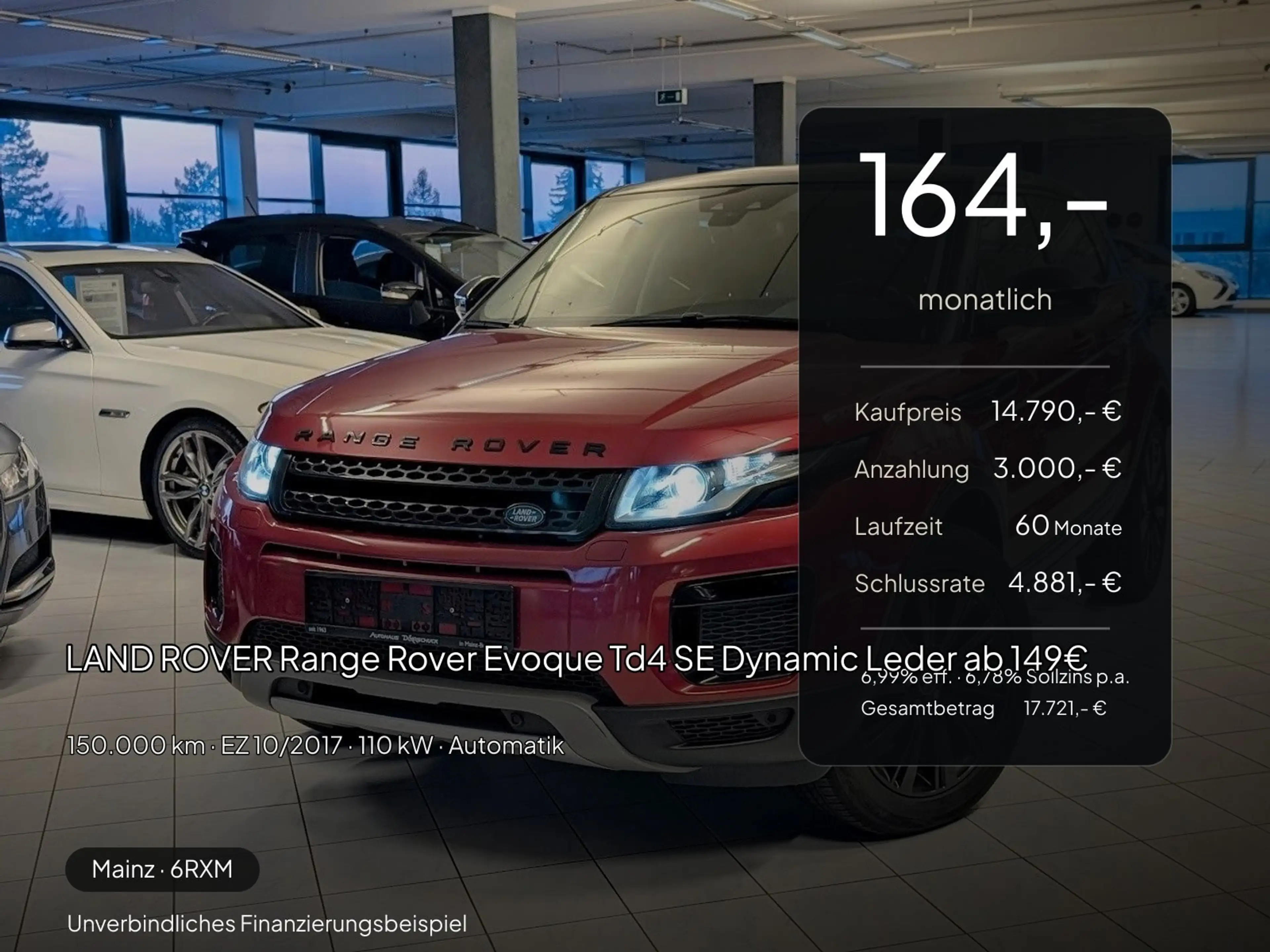 Land Rover Range Rover Evoque Range Rover Evoque Td4 SE Dynamic Leder ab 149€ — photo 2