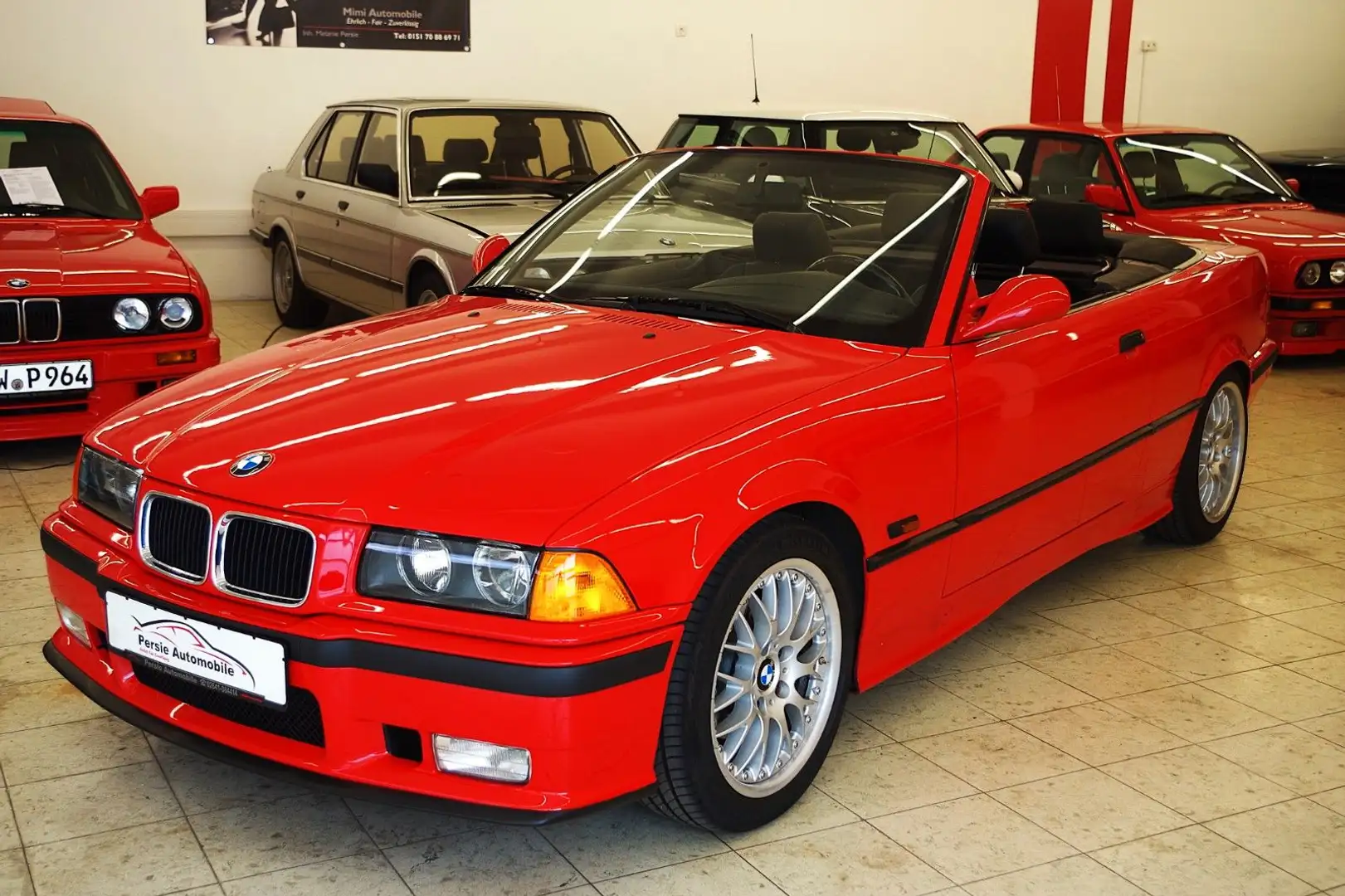 BMW 328 i Cabrio E36, top Zustand und viele Extras!! Rojo - 1