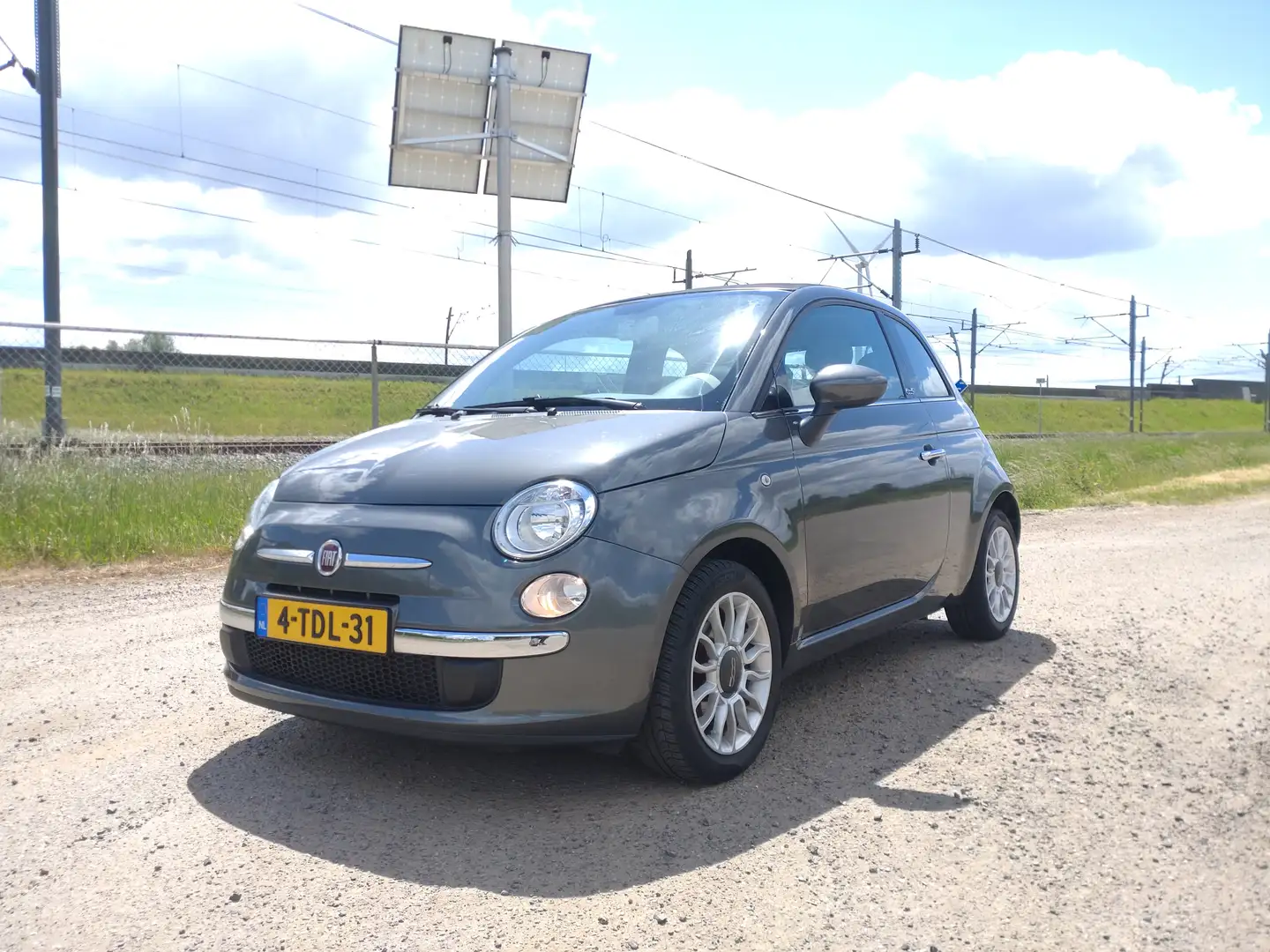 Fiat 500C 500 Cabrio 0.9 TwinAir Lounge Airco Grijs - 1