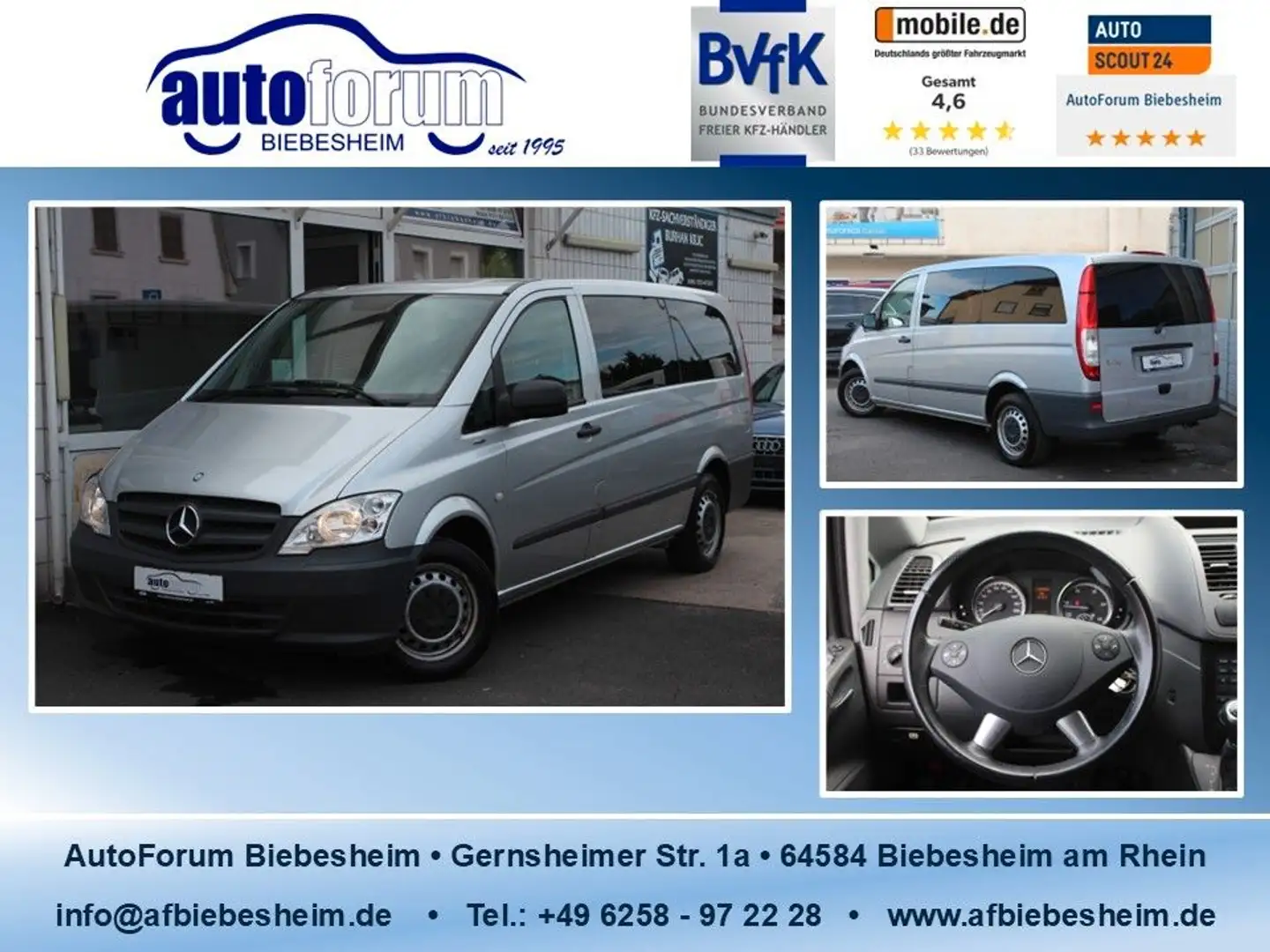 Mercedes-Benz Vito 116 CDI lang *2.Hand*TÜV neu* Silver - 1
