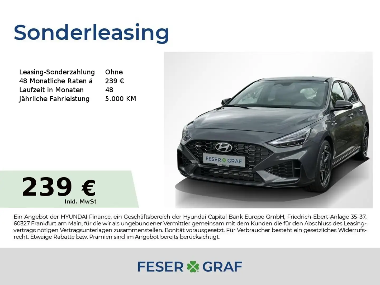 Hyundai i30 N-LINE CAM NAVI SHZ LHZ CARPLAY LED USB Grigio - 1