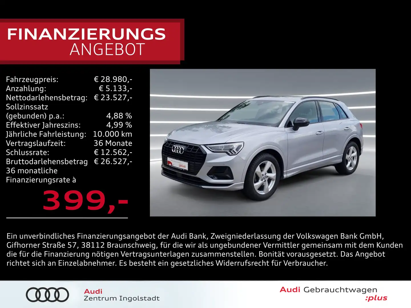 Audi Q3 35 TFSI S line LED AHK ACC NAVI Kam. advanced Gris - 1