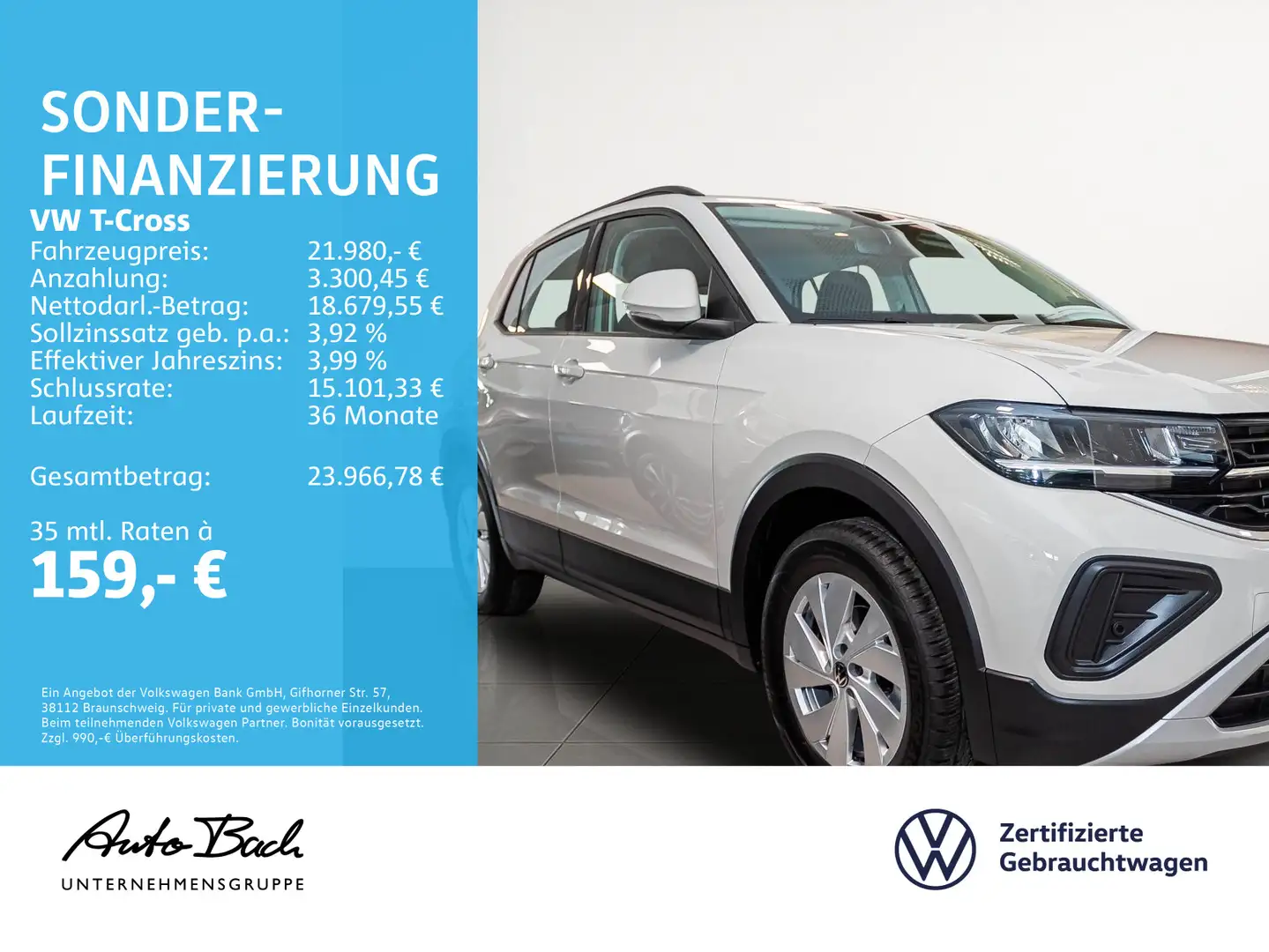 Volkswagen T-Cross 1.0 TSI Life LED Digital Cockpit ACC EPH Grau - 2