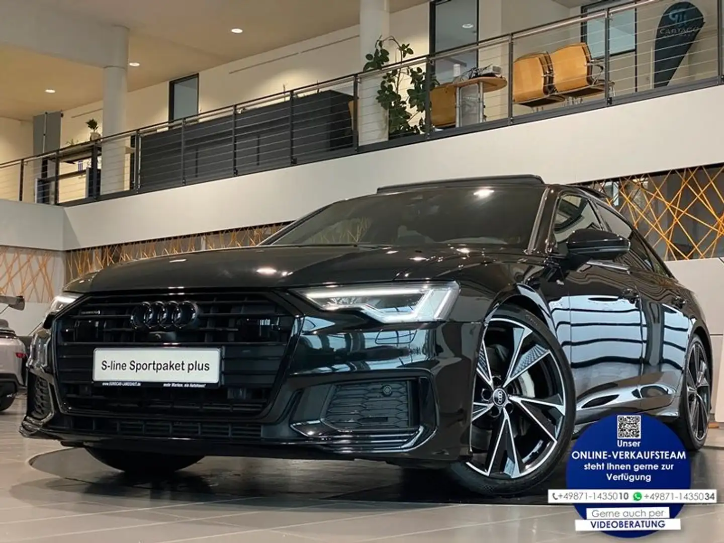 Audi A6 55 TFSI S-line+ Matrix HUD Luftf. B&O AHK ACC Noir - 1