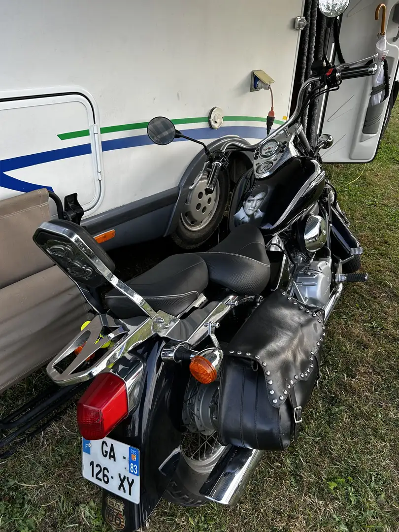 Honda Shadow 125 sissy bar porte bagage sacoche de fourches Nero - 2