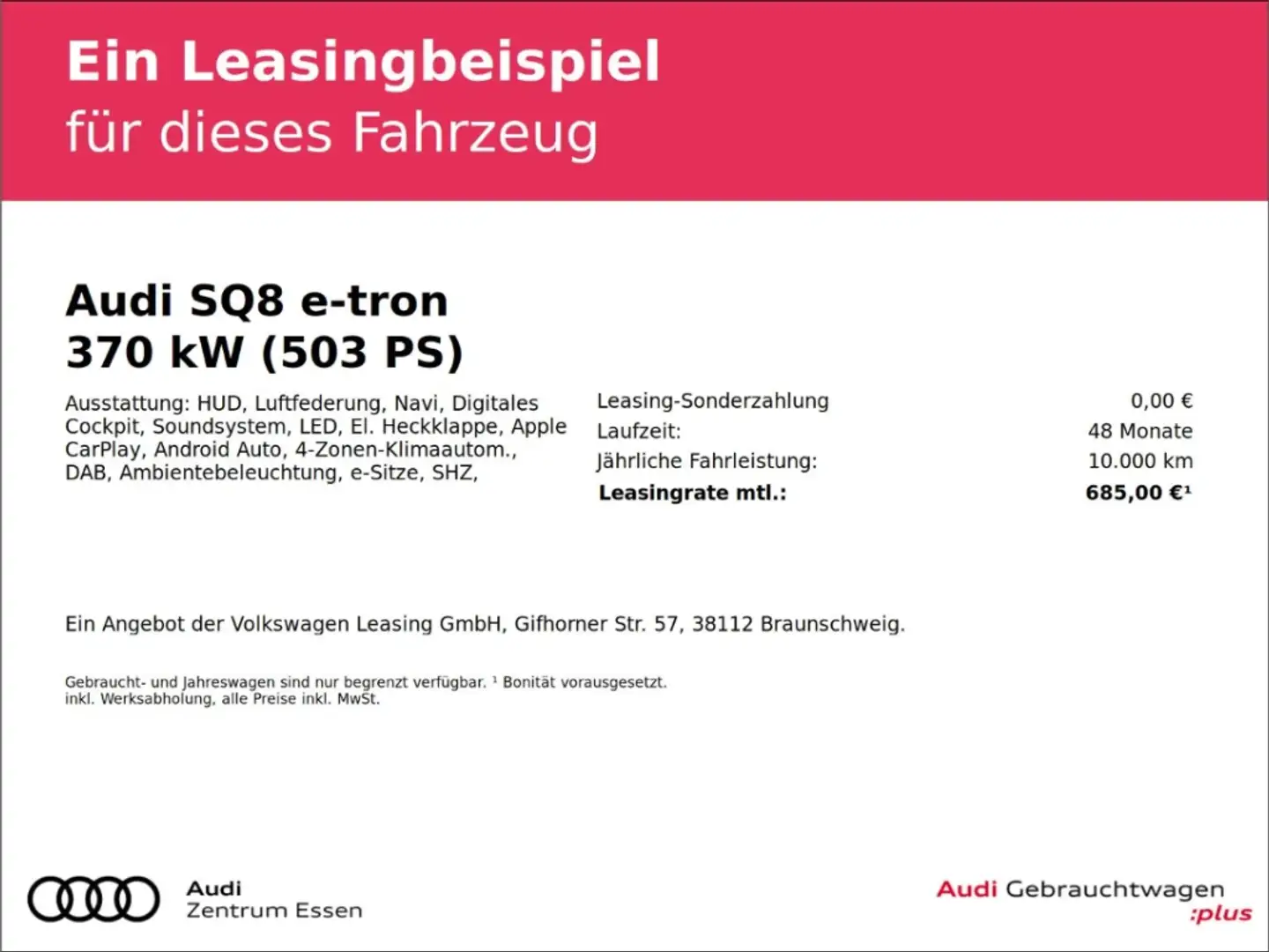 Audi SQ8 e-tron Sportback quattro MATRIX LED B&O PLUS   SHZ   PDC Weiß - 2