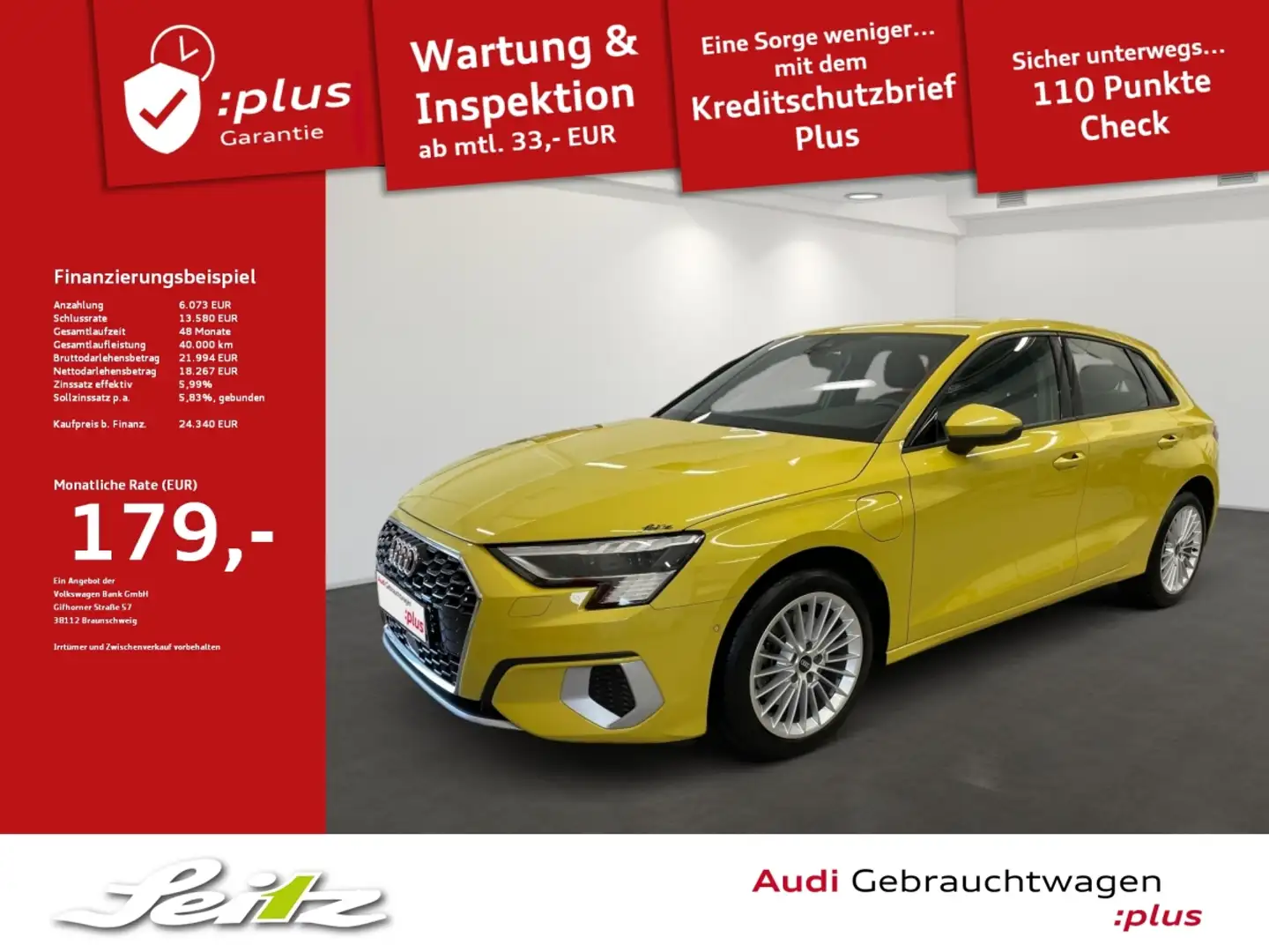 Audi A3 Sportback 40 TFSI e advanced *MATRIX*KAMERA*NAVI* Amarillo - 1