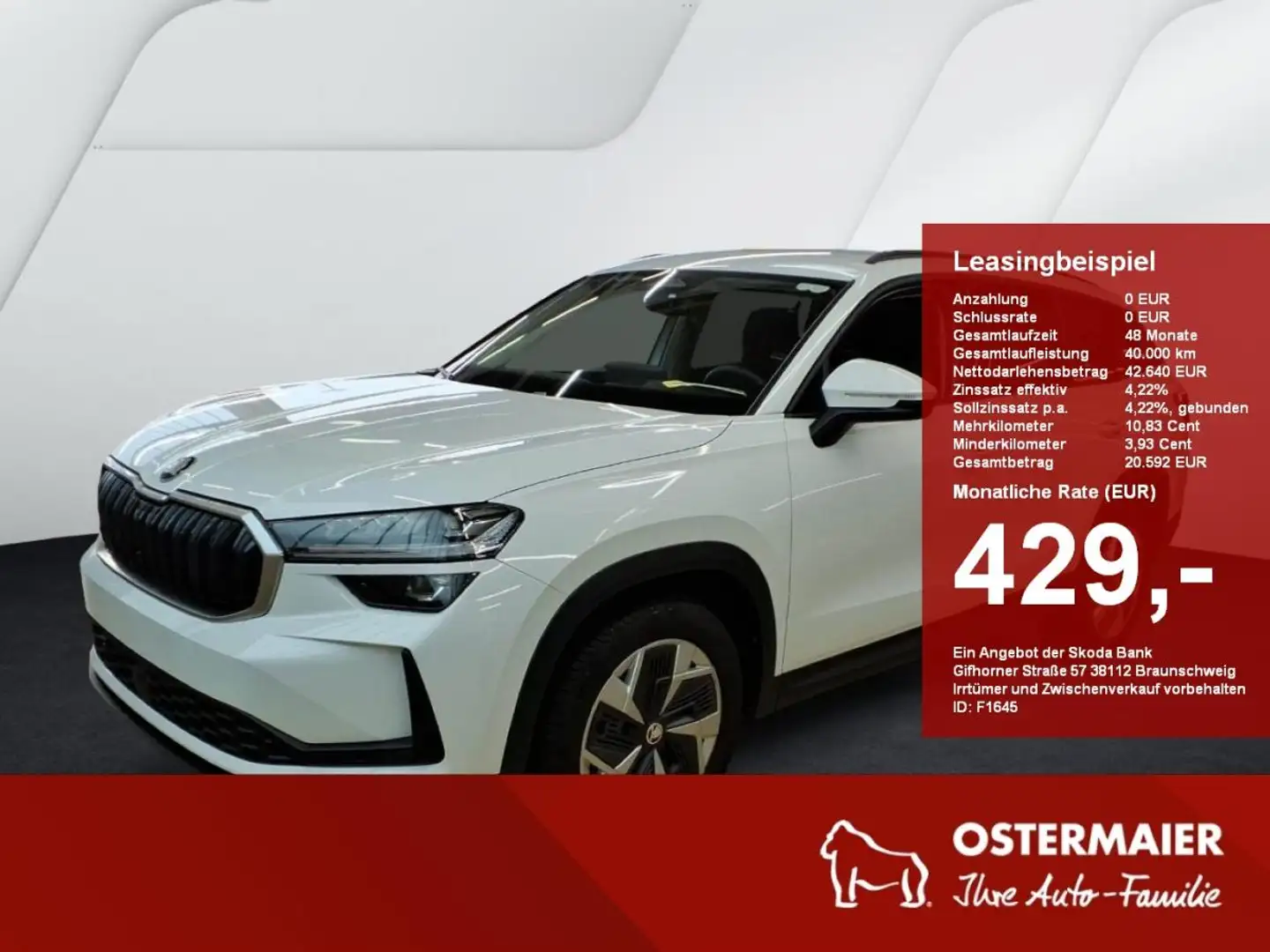 Skoda Kodiaq SELECTION 2.0TDI 4x4 DSG MATRIX.AHK.KAMERA.KESSY.N Weiß - 1