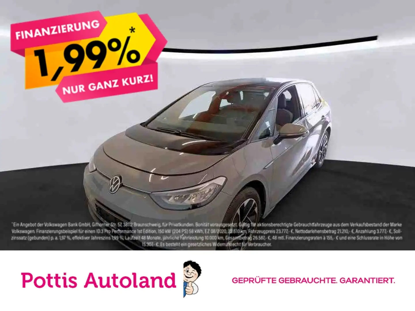 Volkswagen ID.3 PURE PERFORMANCE NAVI KLIMA PDC SHZG Grau - 1