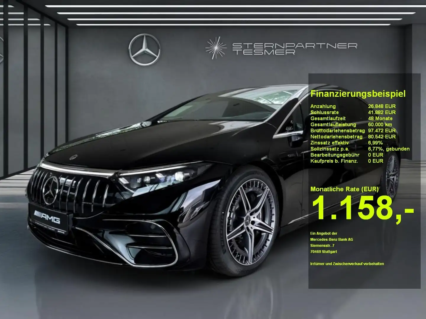 Mercedes-Benz EQS 53 4M AMG +MBUX+PANO+KAMERA+360°+Ambiente Zwart - 1