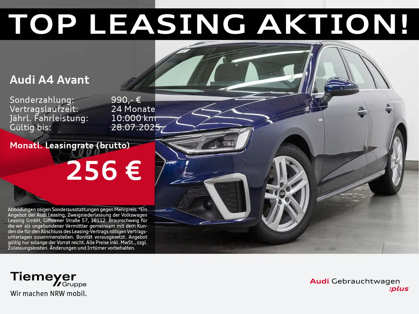 Audi A4 35 TFSI S LINE LM18 LEDER NAVI+ KAMERA Bleu - 1