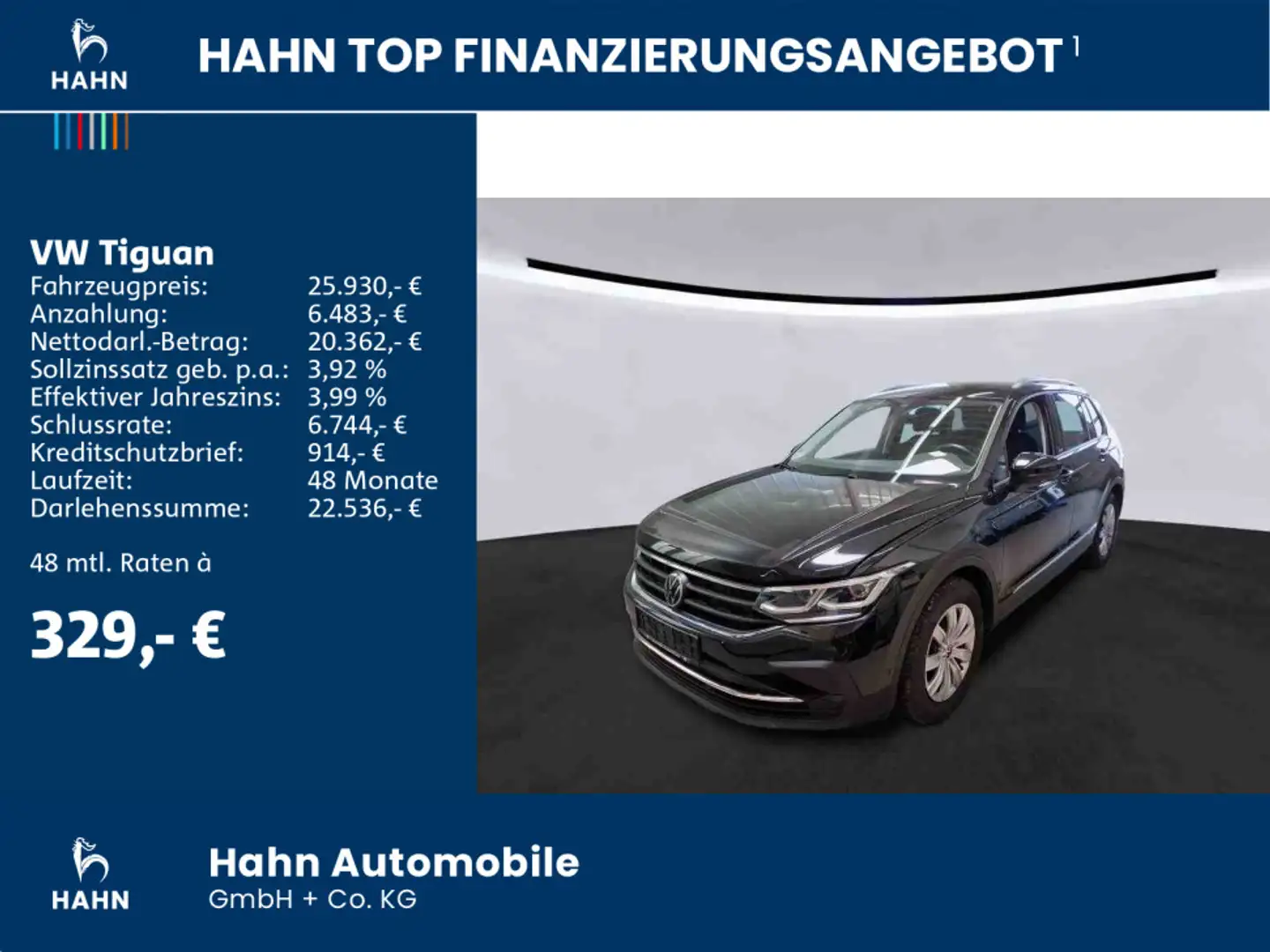Volkswagen Tiguan 1.5 TSI Active Matrix Navi ACC Sitzhzg Schwarz - 2
