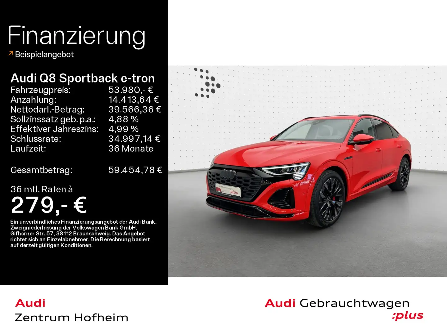 Audi Q8 e-tron S line 55 quattro*PANO*B&O*H Rot - 1