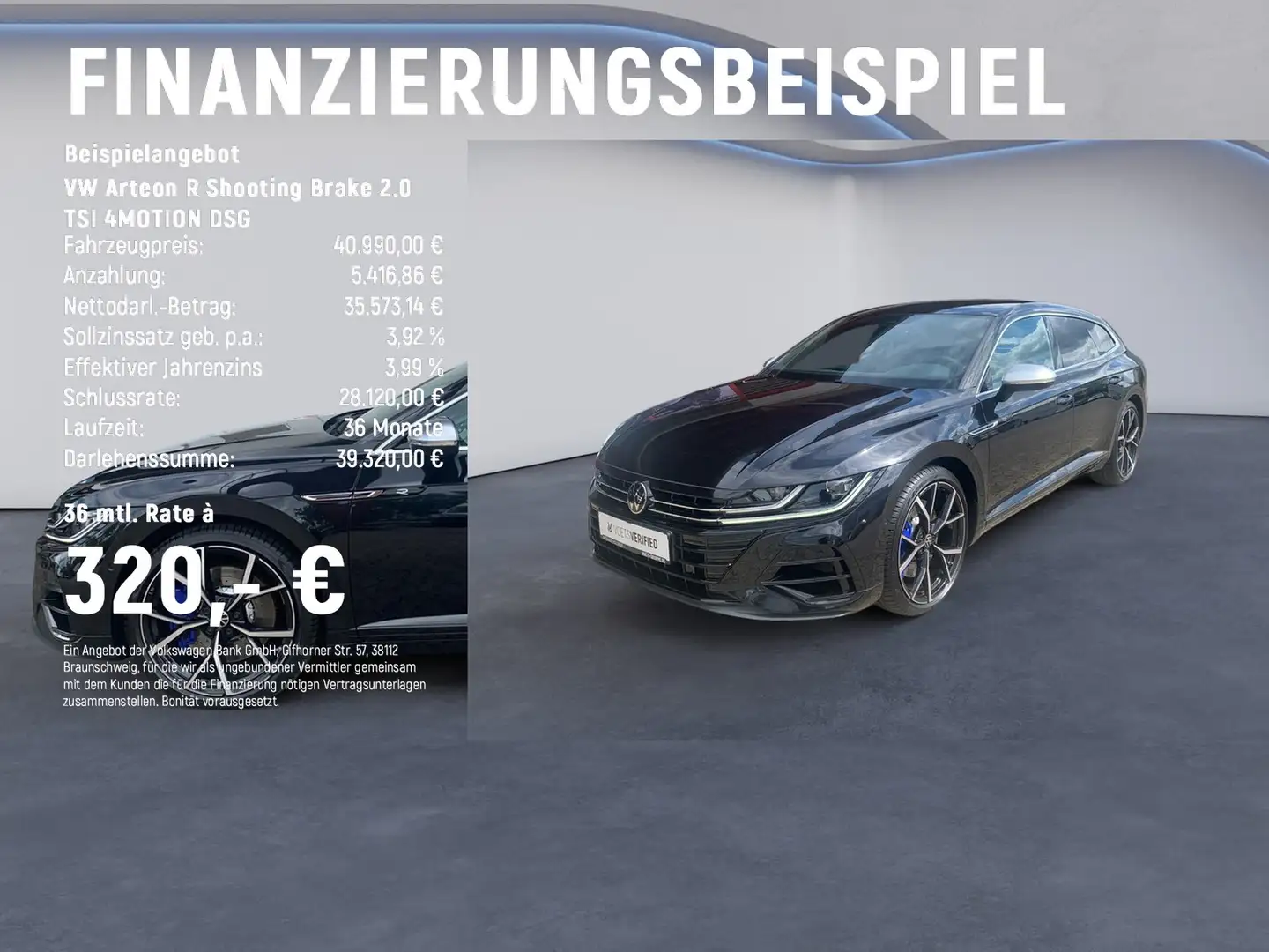 Volkswagen Arteon R Shooting Brake 2.0 TSI 4MOTION DSG NAVI+AHK+RFK Schwarz - 2