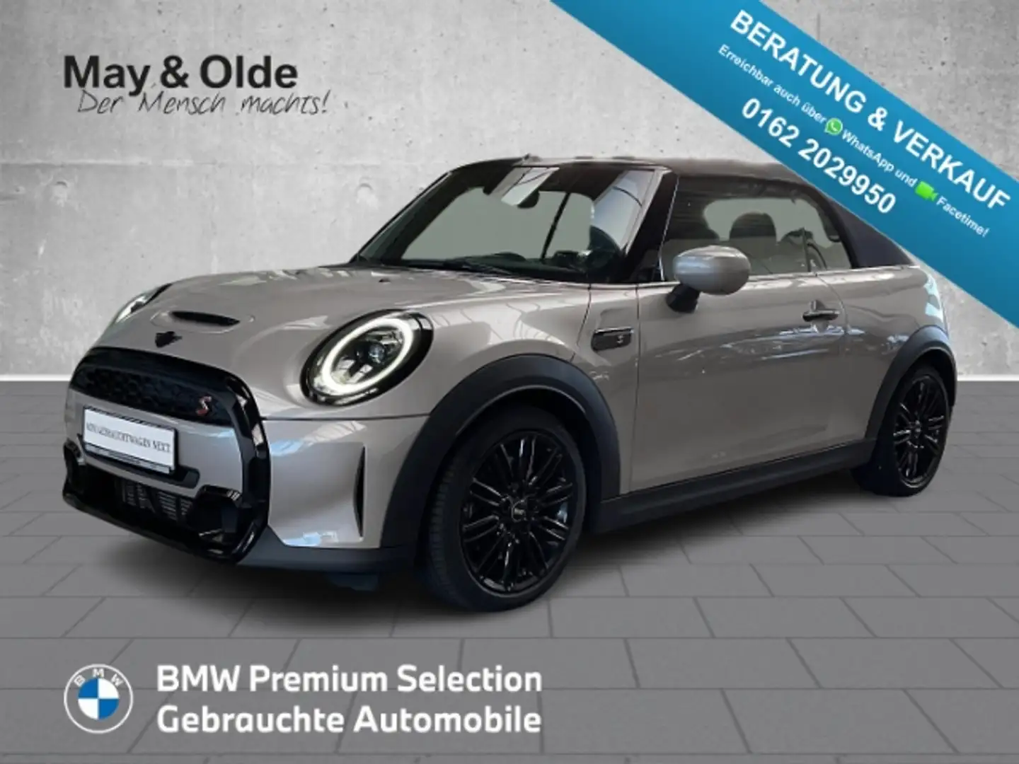 MINI Cooper S Cabrio Navi T-Leder LED PDC SHZ DAB Automatik Clas Grau - 1