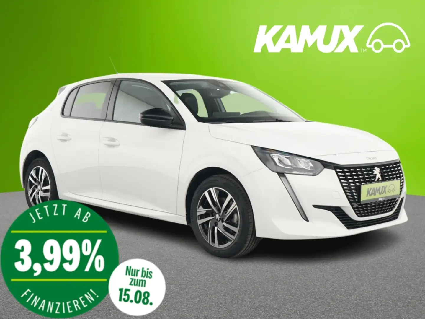 Peugeot 208 1.2PureTech Aut.Allure+LED+NAVI+CARPLAY Weiß - 1