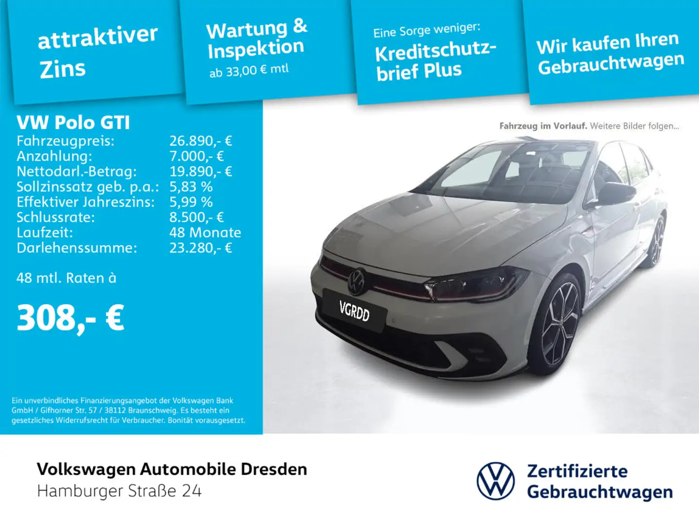Volkswagen Polo GTI 2.0 TSI DSG IQ.LIGHT KAM NAV AID APP Weiß - 1