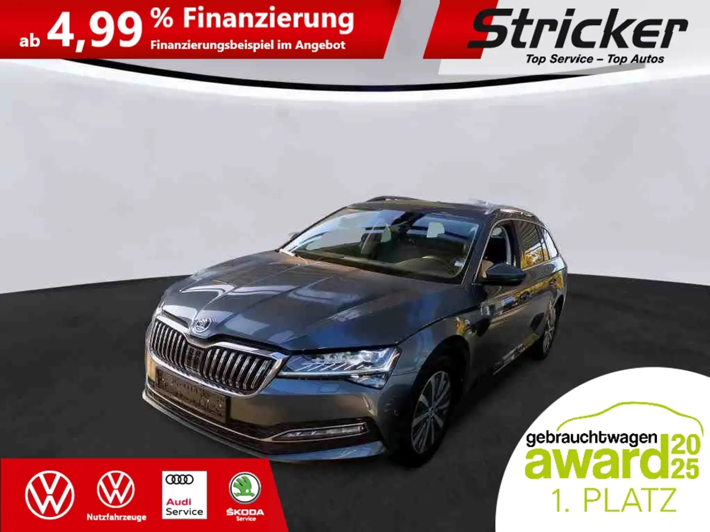Skoda Superb Combi Style 2.0TDI DSG 320,-ohne Anzahlung AHK Na Grau - 1