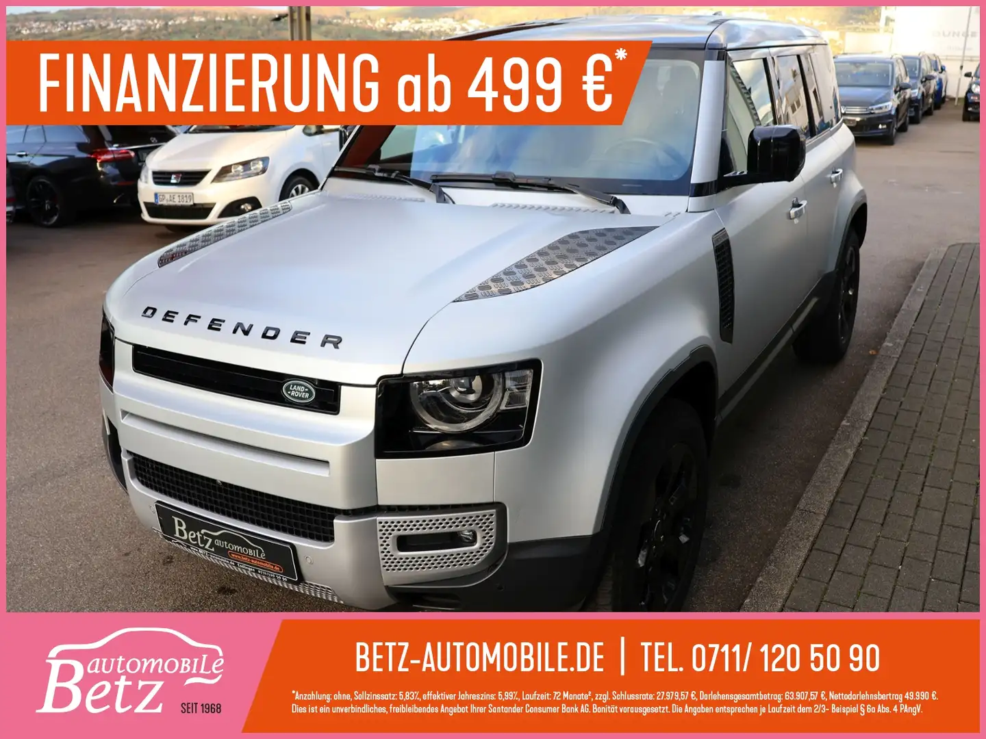 Land Rover Defender 110 D240 SE 360° PDC AHK Standhz Argent - 1