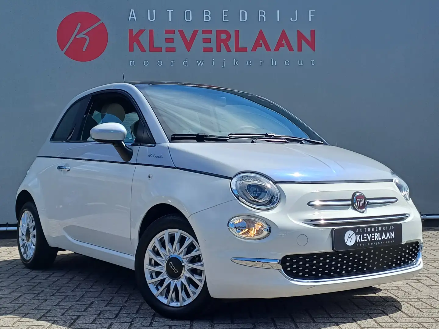 Fiat 500 1.0 Hybrid Dolcevita | HYBRID | NIEUWSTAAT | BLUET Wit - 1
