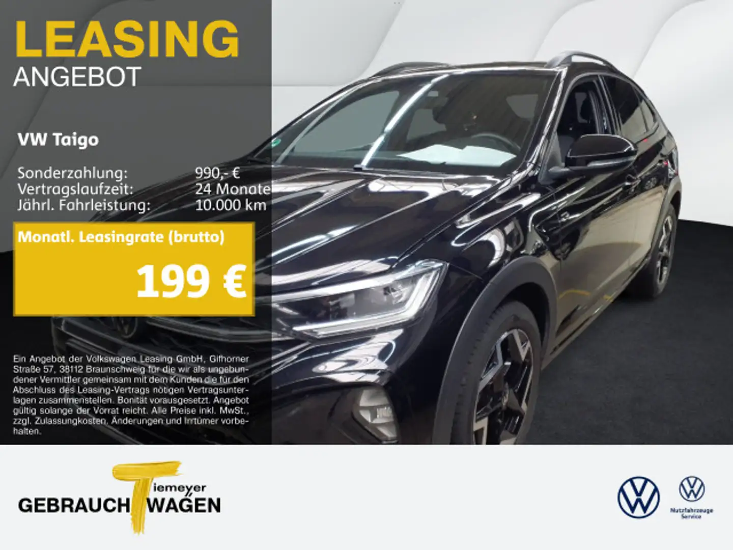 Volkswagen Taigo 1.5 TSI DSG R-LINE IQ.LIGHT AHK KAMERA Schwarz - 1