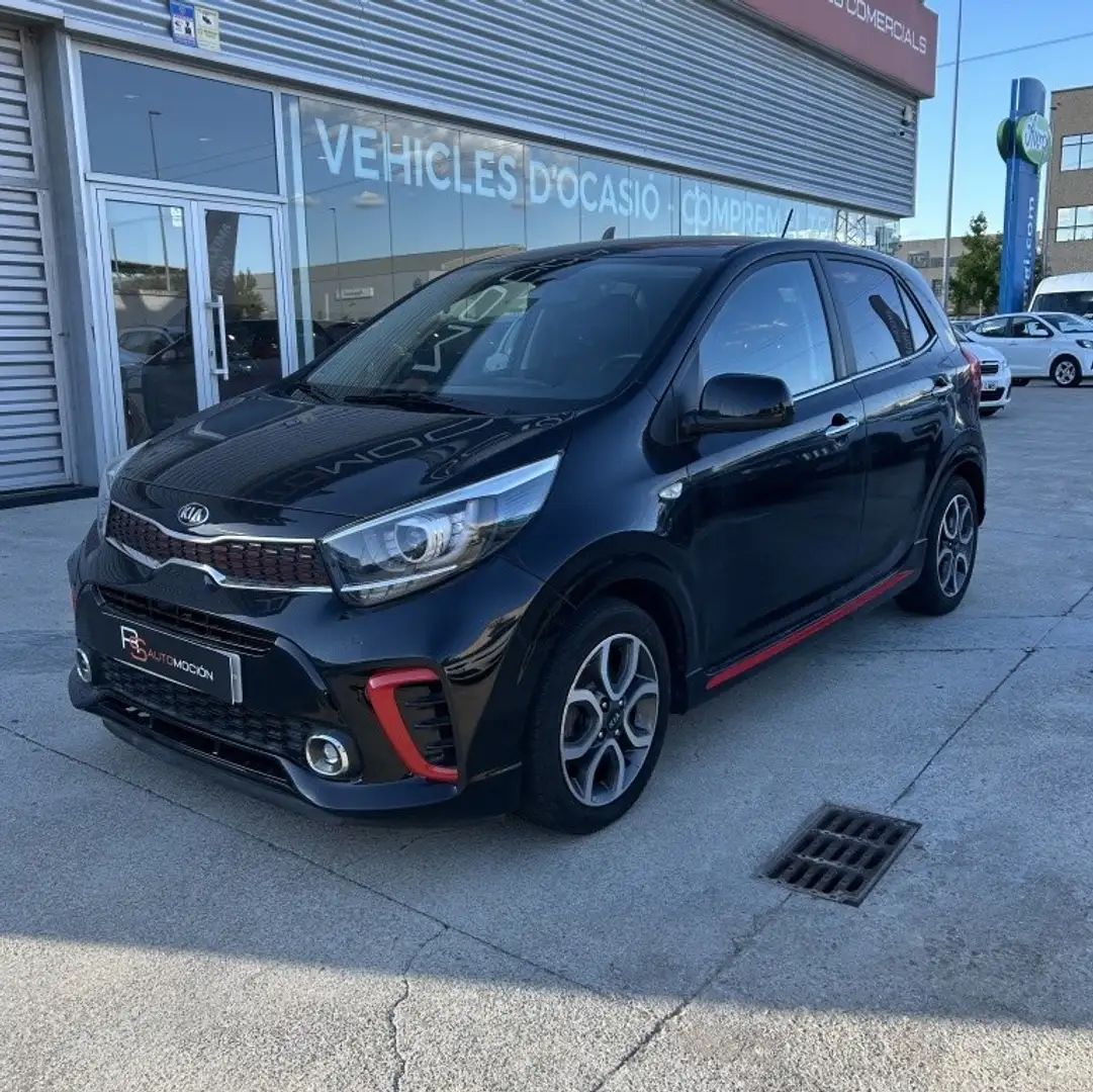 Kia Picanto 1.2 CVVT GT Line Aut. Schwarz - 1
