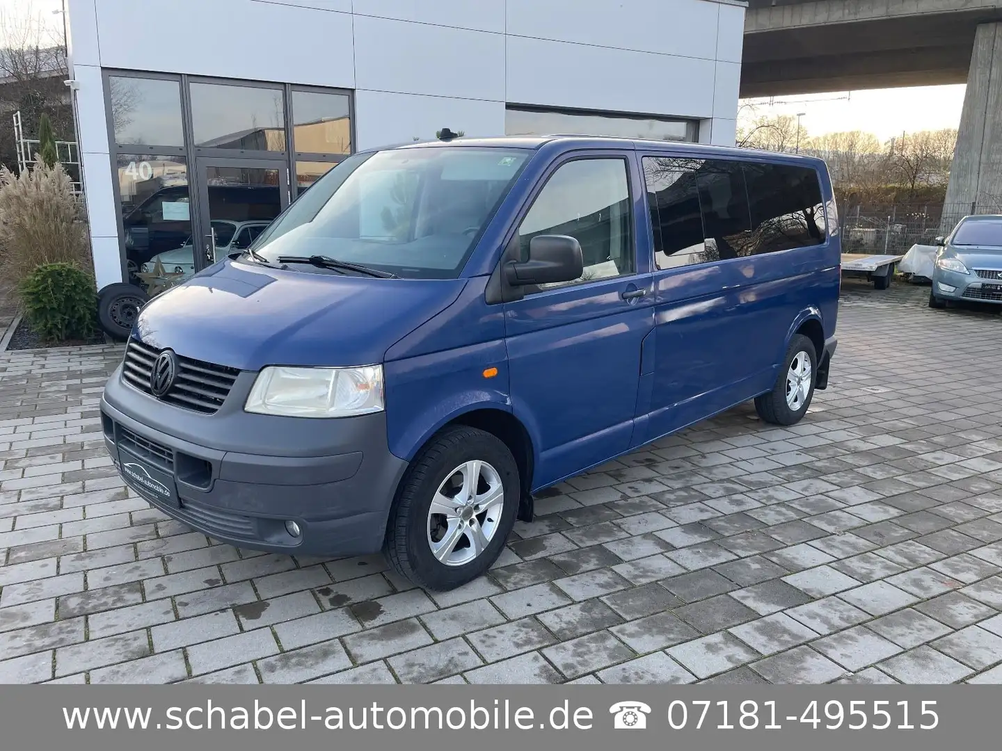 Volkswagen T5 Transporter T5 2.5TDI 4M lang Klima Standhzg AHK 9-Sitze Blau - 1